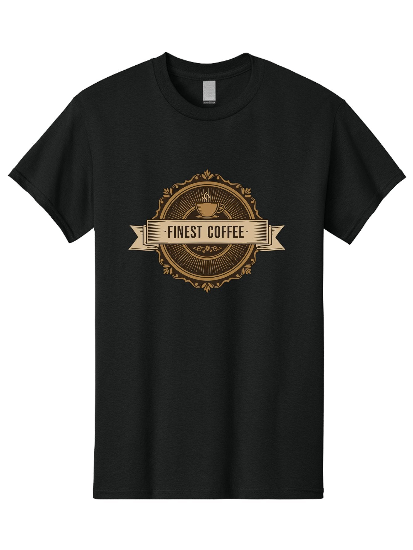 Finest-Coffee Men'S Graphic Tee, 100% Cotton, Comfortable Casual Summer Wear, Machine Washable, Finest Coffee, Coffee Logo, Gourmet Coffee, Vintage Coffee Label, Coffee Branding, Coffee Emblem, Coffee Badge Baa671 8