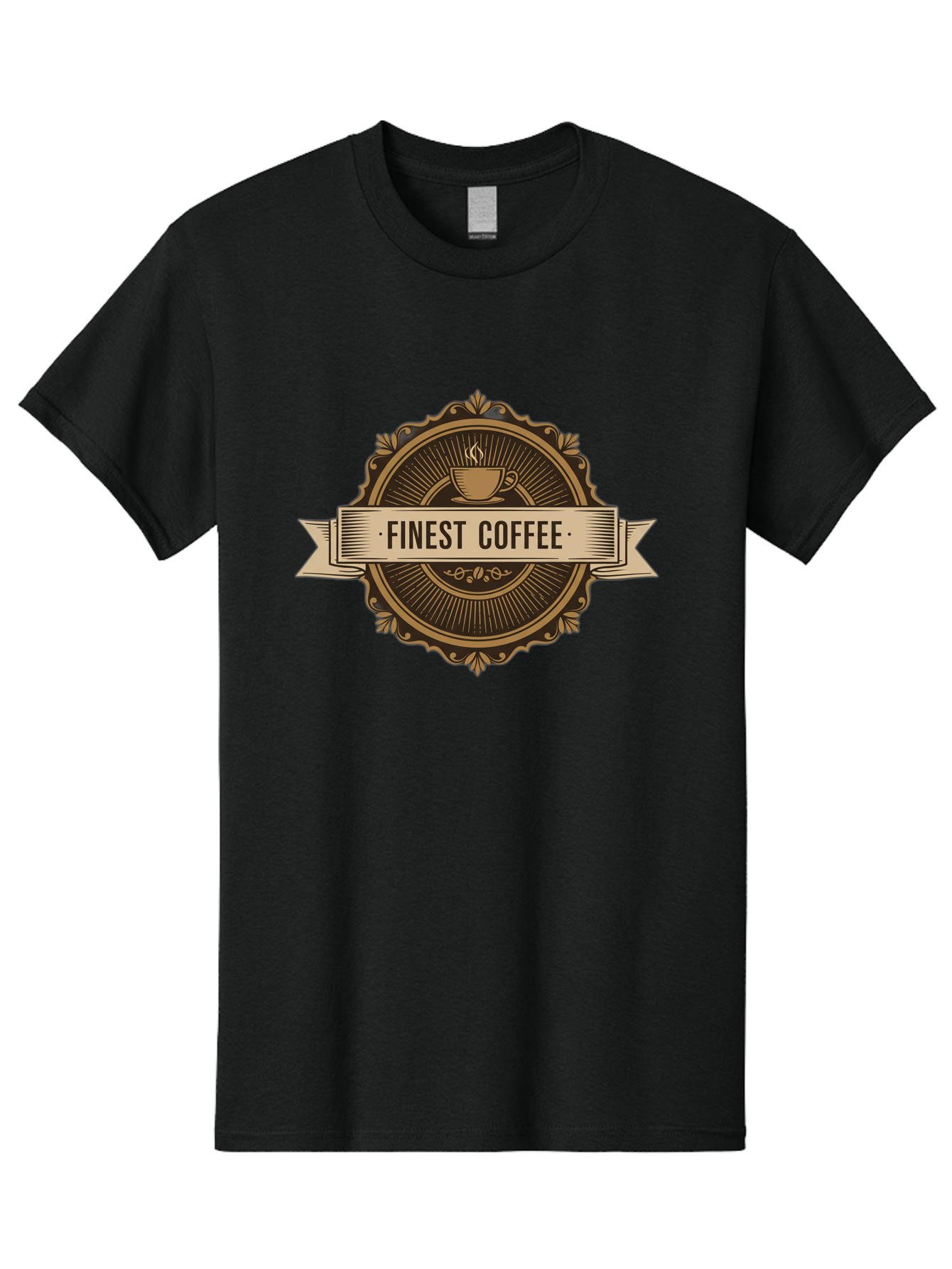 Finest-Coffee Men'S Graphic Tee, 100% Cotton, Comfortable Casual Summer Wear, Machine Washable, Finest Coffee, Coffee Logo, Gourmet Coffee, Vintage Coffee Label, Coffee Branding, Coffee Emblem, Coffee Badge Baa671 11