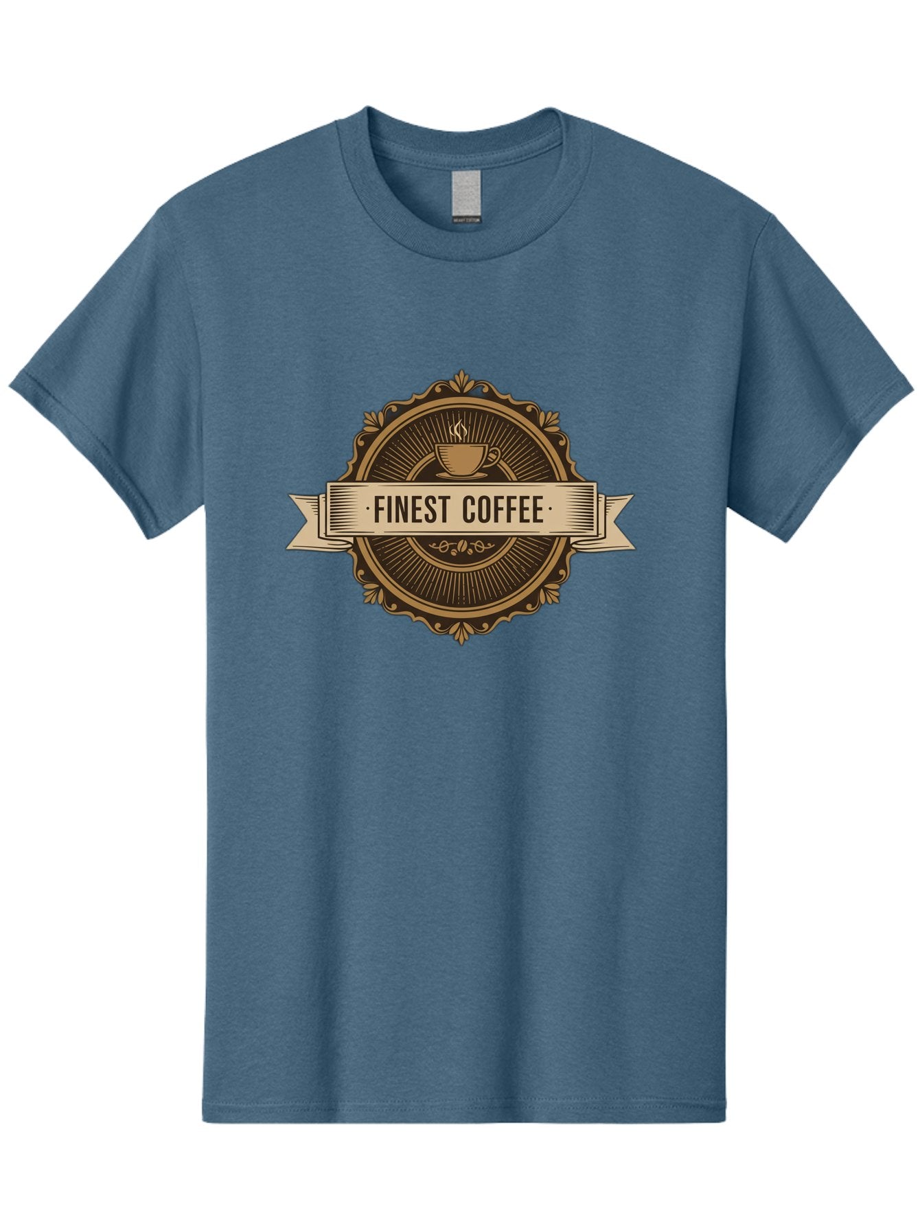 Finest-Coffee Men'S Graphic Tee, 100% Cotton, Comfortable Casual Summer Wear, Machine Washable, Finest Coffee, Coffee Logo, Gourmet Coffee, Vintage Coffee Label, Coffee Branding, Coffee Emblem, Coffee Badge Baa671 14