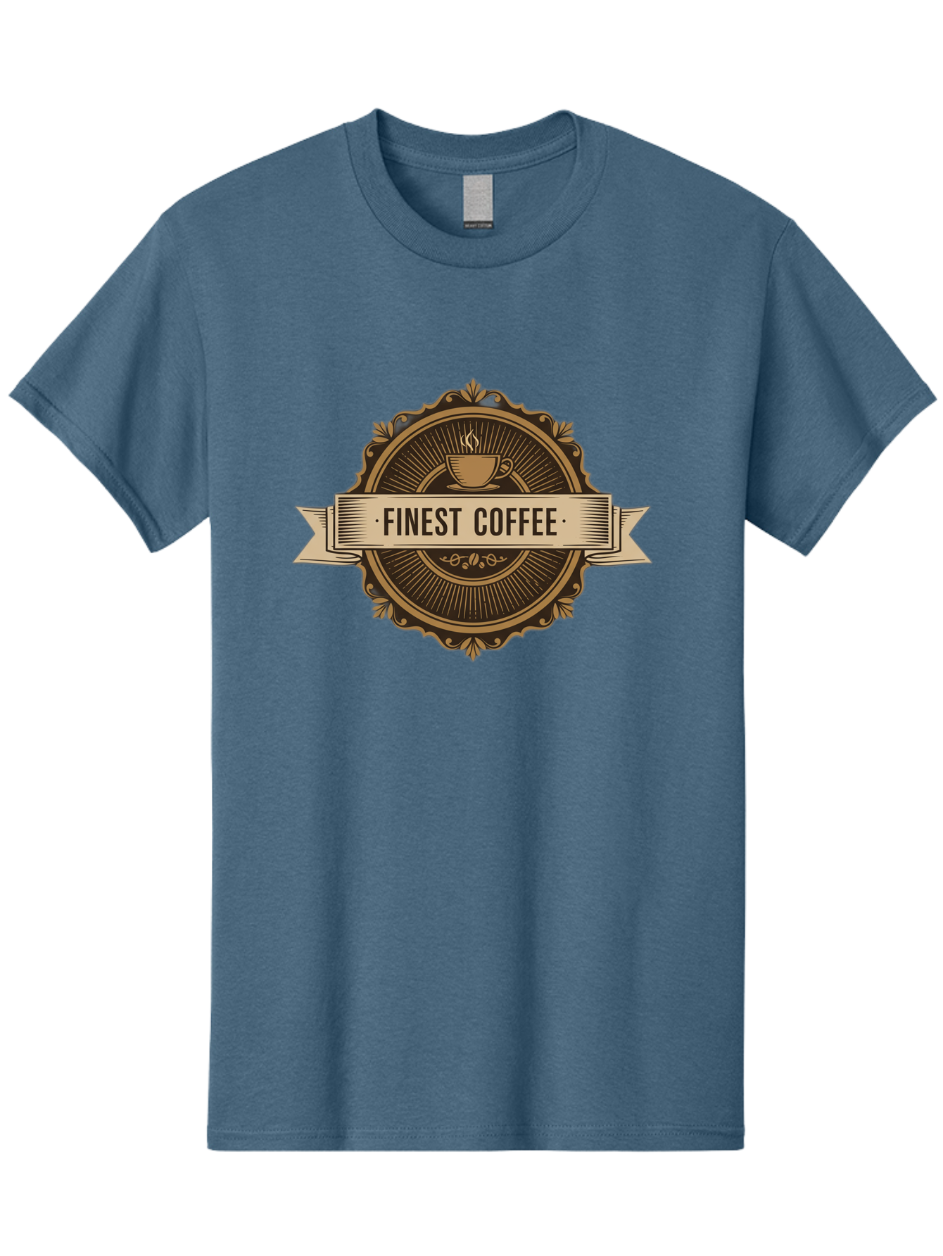 Finest-Coffee Men'S Graphic Tee, 100% Cotton, Comfortable Casual Summer Wear, Machine Washable, Finest Coffee, Coffee Logo, Gourmet Coffee, Vintage Coffee Label, Coffee Branding, Coffee Emblem, Coffee Badge Baa671 3