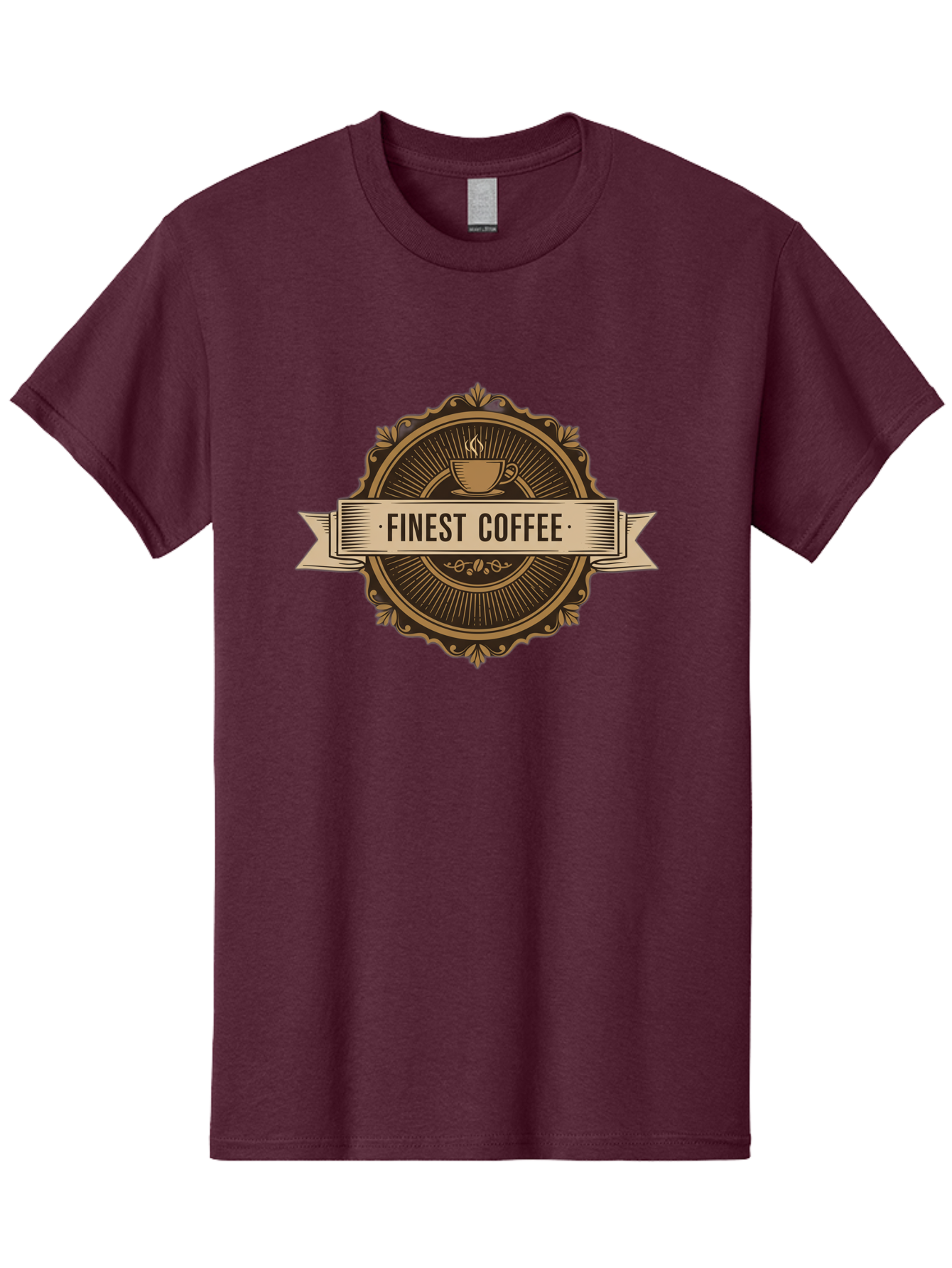 Finest-Coffee Men'S Graphic Tee, 100% Cotton, Comfortable Casual Summer Wear, Machine Washable, Finest Coffee, Coffee Logo, Gourmet Coffee, Vintage Coffee Label, Coffee Branding, Coffee Emblem, Coffee Badge Baa671 21