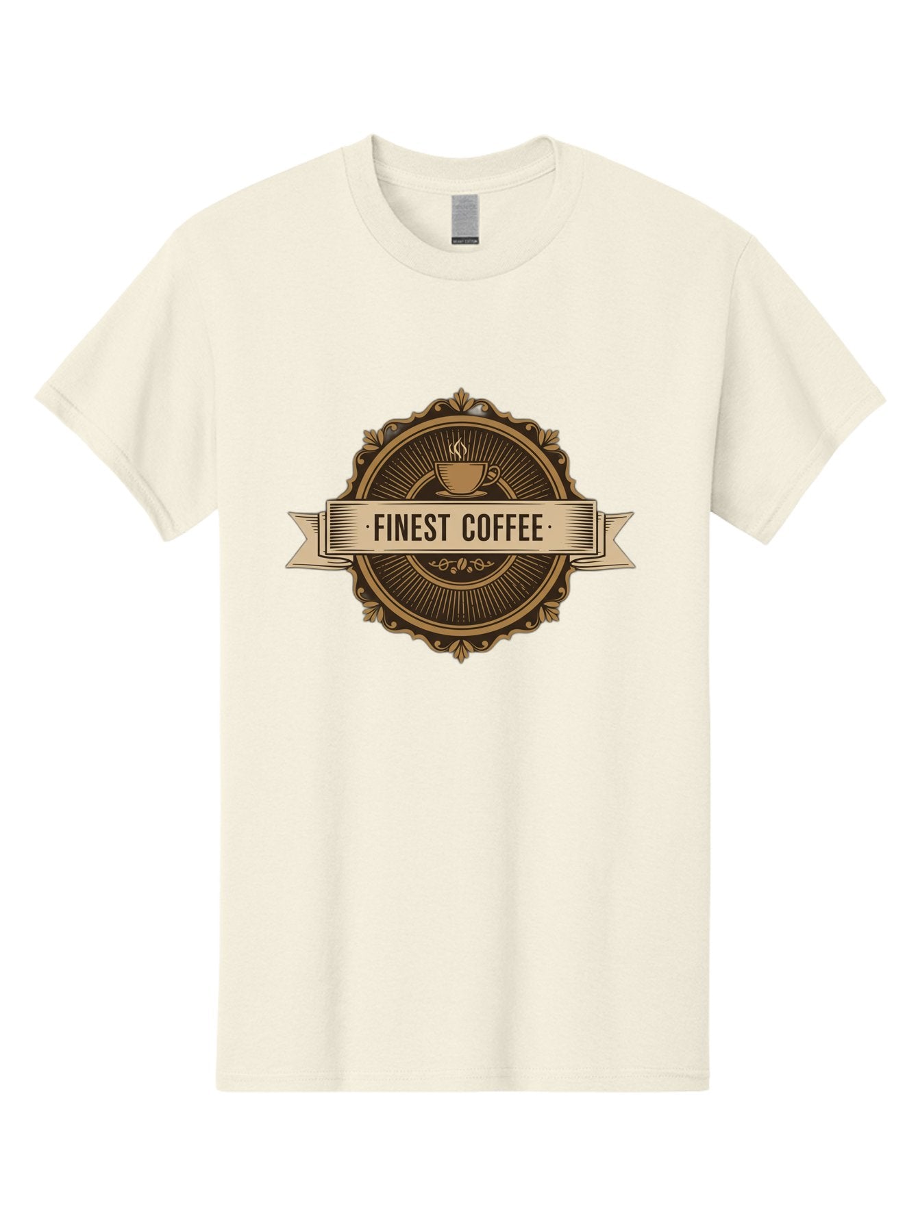 Finest-Coffee Men'S Graphic Tee, 100% Cotton, Comfortable Casual Summer Wear, Machine Washable, Finest Coffee, Coffee Logo, Gourmet Coffee, Vintage Coffee Label, Coffee Branding, Coffee Emblem, Coffee Badge Baa671 5
