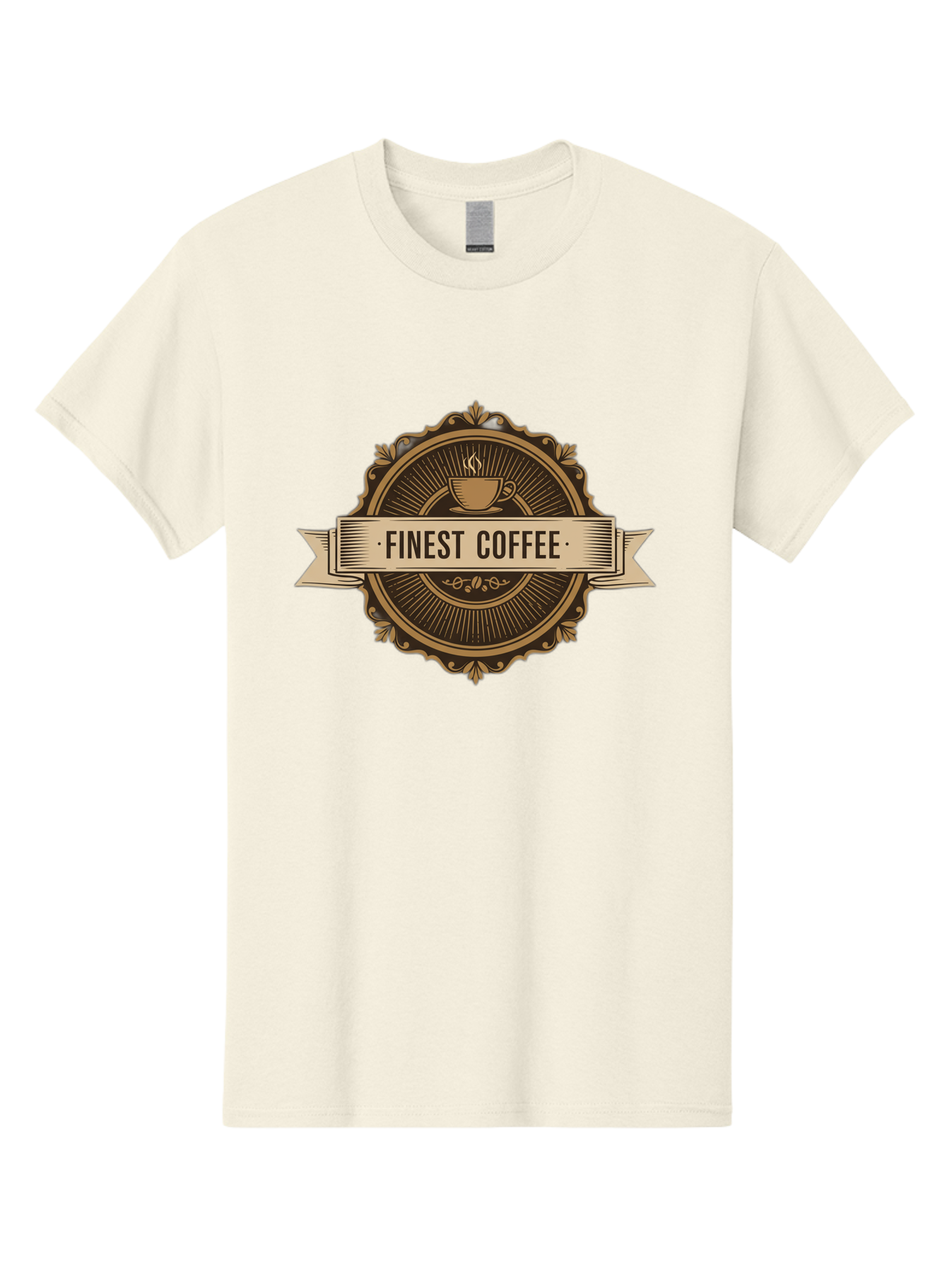 Finest-Coffee Men'S Graphic Tee, 100% Cotton, Comfortable Casual Summer Wear, Machine Washable, Finest Coffee, Coffee Logo, Gourmet Coffee, Vintage Coffee Label, Coffee Branding, Coffee Emblem, Coffee Badge Baa671 15