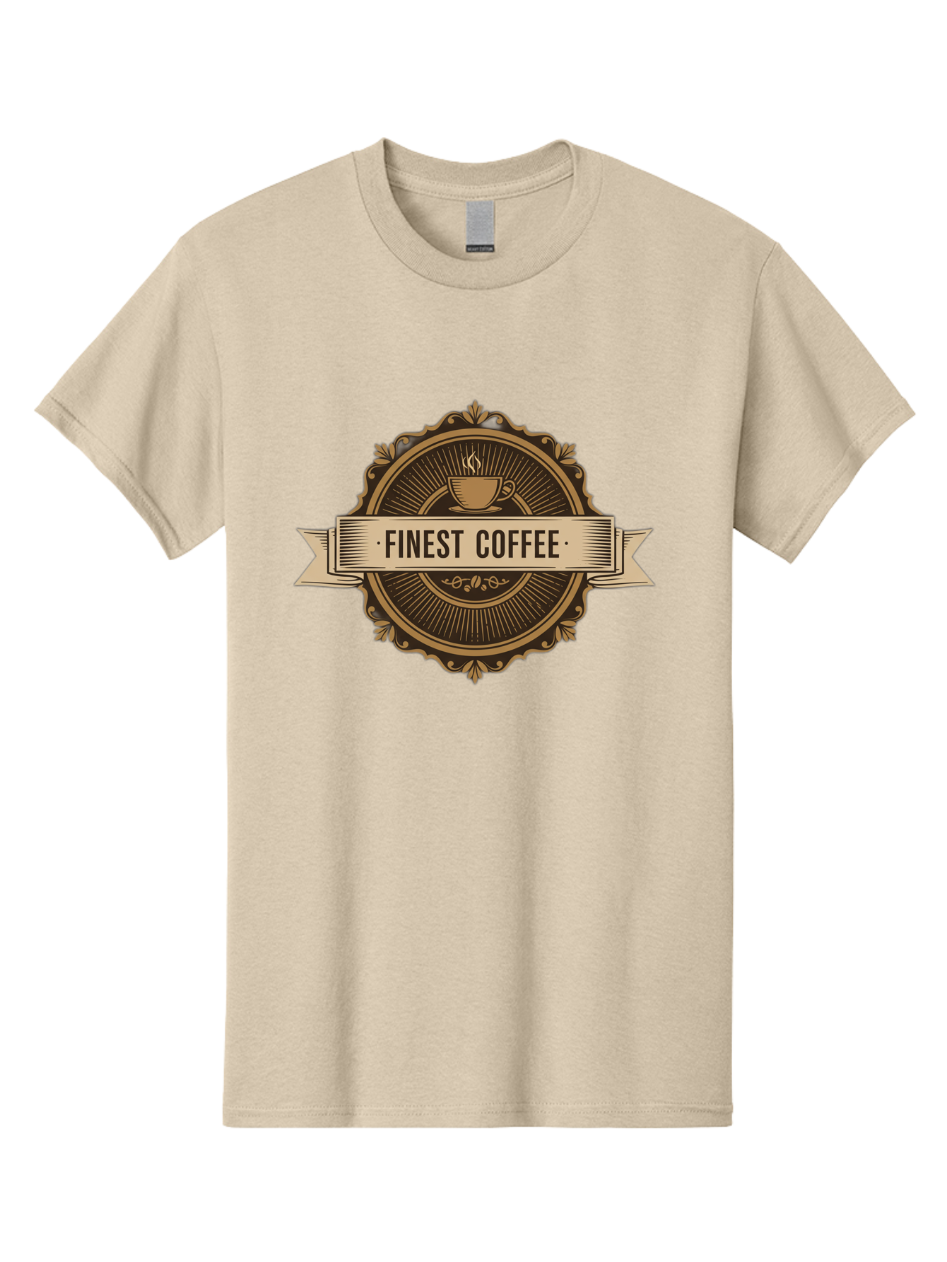 Finest-Coffee Men'S Graphic Tee, 100% Cotton, Comfortable Casual Summer Wear, Machine Washable, Finest Coffee, Coffee Logo, Gourmet Coffee, Vintage Coffee Label, Coffee Branding, Coffee Emblem, Coffee Badge Baa671 17