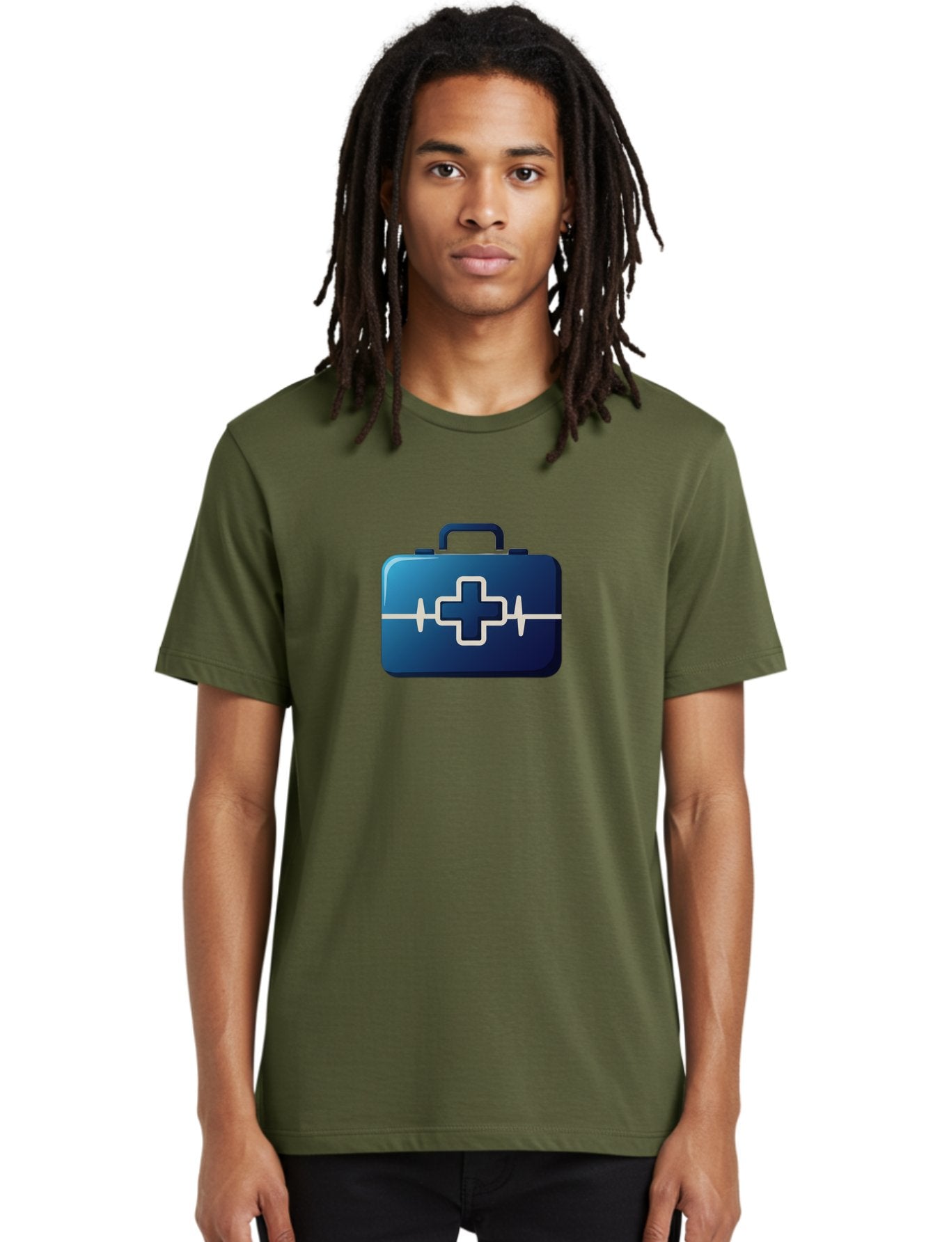 First-Aid-Kit-12 Men'S Graphic Tee, 100% Cotton, Comfortable Casual Summer Wear, Machine Washable, First Aid Kit, Medical Cross, Health Care, Emergency Kit, Medical Supplies, Health Symbol, Medical Aid, Heartbeat Baa675 16