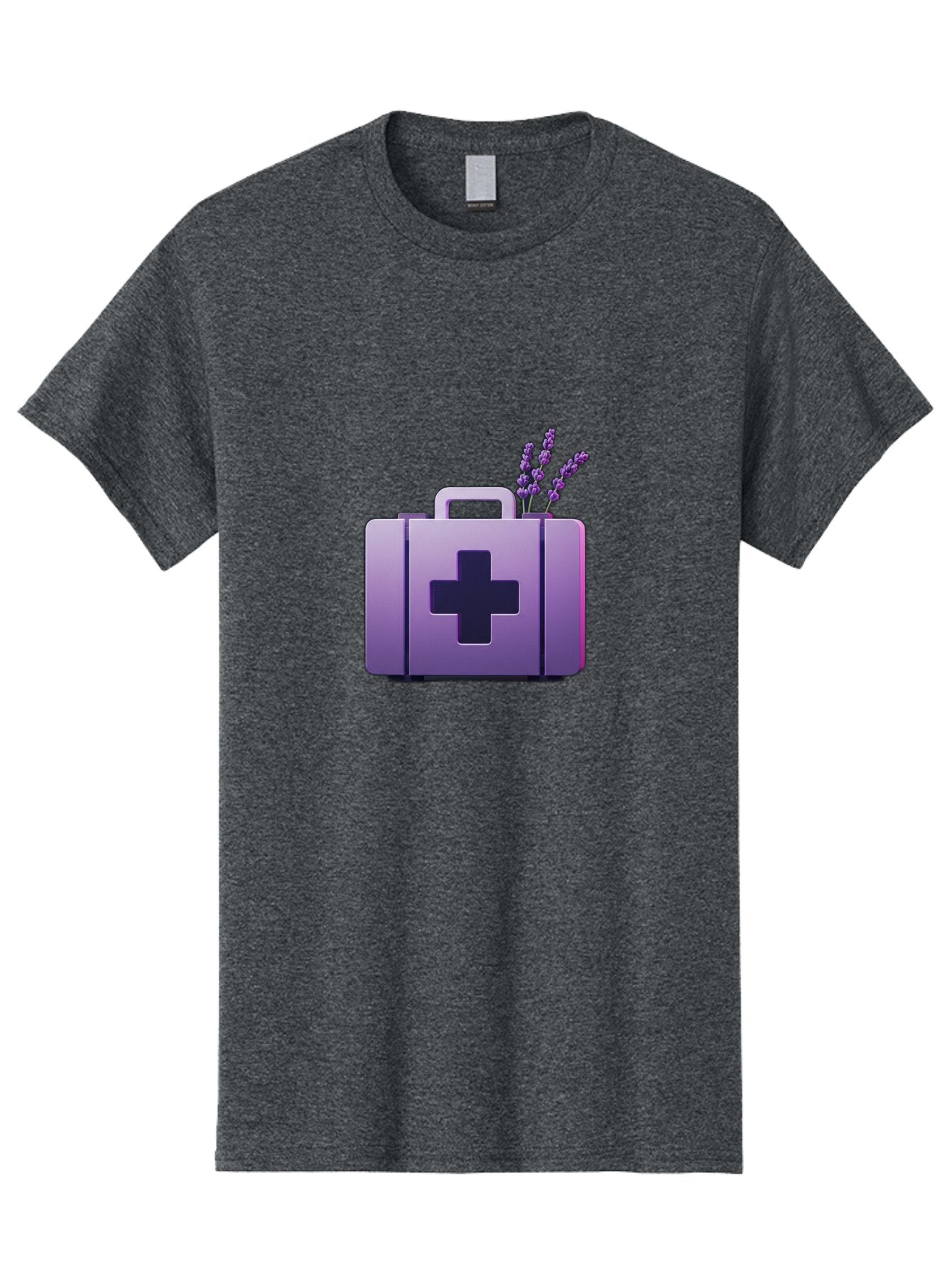 First-Aid-Kit-4 Men'S Graphic Tee, 100% Cotton, Comfortable Casual Summer Wear, Machine Washable, First Aid Kit, Medical Cross, Lavender Flowers, Natural Remedies, Health And Wellness, Alternative Medicine, Calming Effects, Herbal Therapy Baa678 8