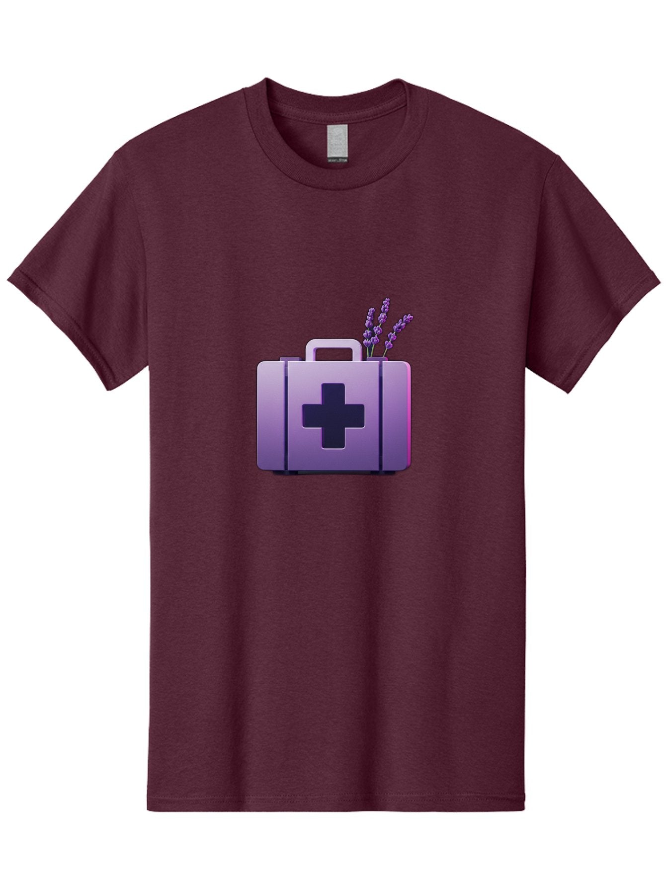 First-Aid-Kit-4 Men'S Graphic Tee, 100% Cotton, Comfortable Casual Summer Wear, Machine Washable, First Aid Kit, Medical Cross, Lavender Flowers, Natural Remedies, Health And Wellness, Alternative Medicine, Calming Effects, Herbal Therapy Baa678