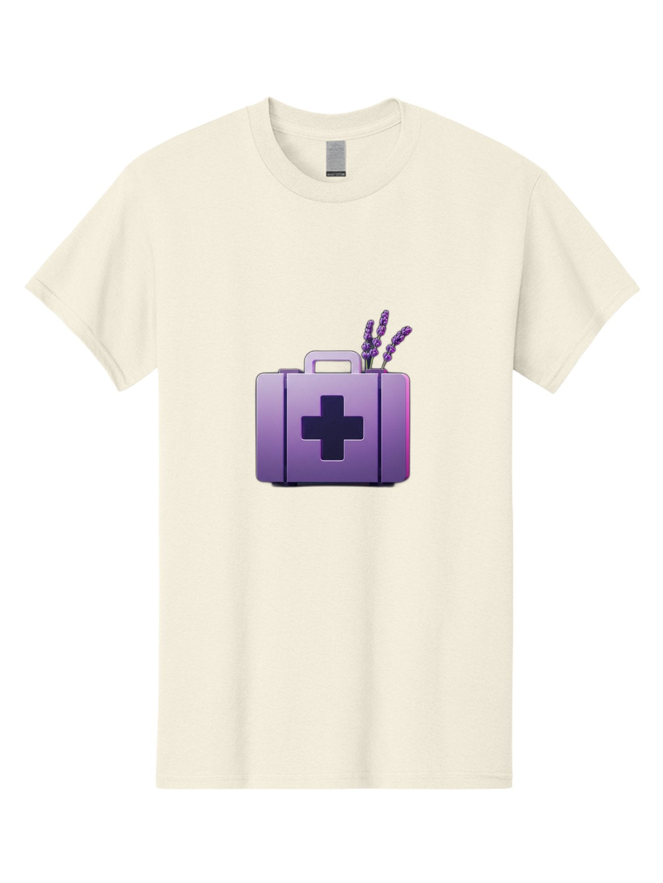 First-Aid-Kit-4 Men'S Graphic Tee, 100% Cotton, Comfortable Casual Summer Wear, Machine Washable, First Aid Kit, Medical Cross, Lavender Flowers, Natural Remedies, Health And Wellness, Alternative Medicine, Calming Effects, Herbal Therapy Baa678 5