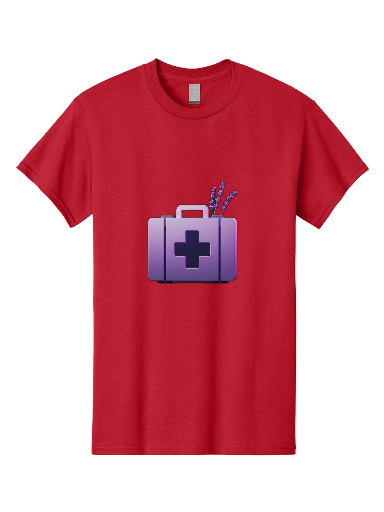 First-Aid-Kit-4 Men'S Graphic Tee, 100% Cotton, Comfortable Casual Summer Wear, Machine Washable, First Aid Kit, Medical Cross, Lavender Flowers, Natural Remedies, Health And Wellness, Alternative Medicine, Calming Effects, Herbal Therapy Baa678 15