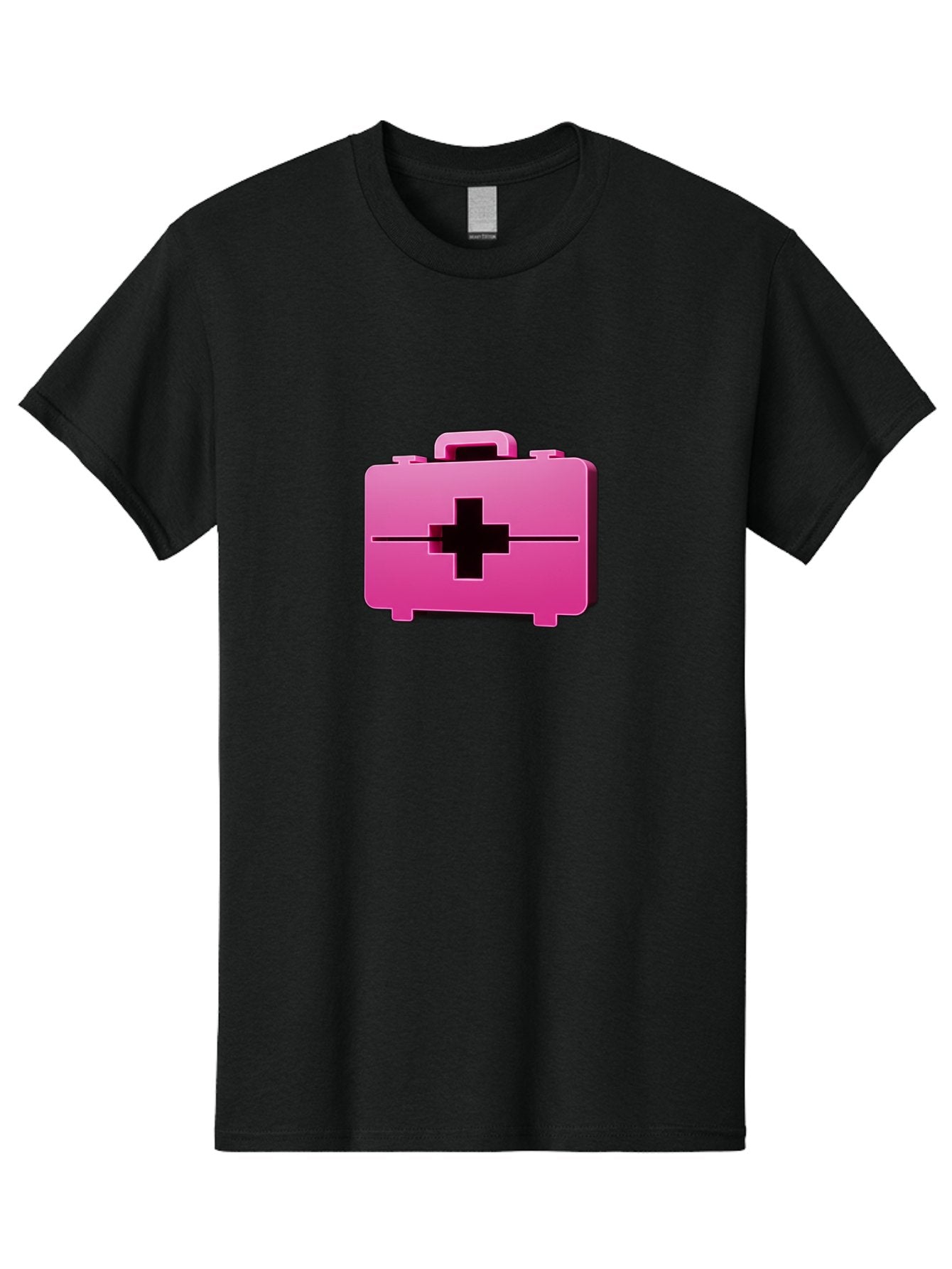 First-Aid-Kit-5 Men'S Graphic Tee, 100% Cotton, Comfortable Casual Summer Wear, Machine Washable, Pink First Aid Kit, Medical Supplies, Health Care, Emergency Kit, Black Cross Symbol, Medical Emergency, First Aid Supplies Baa679 3