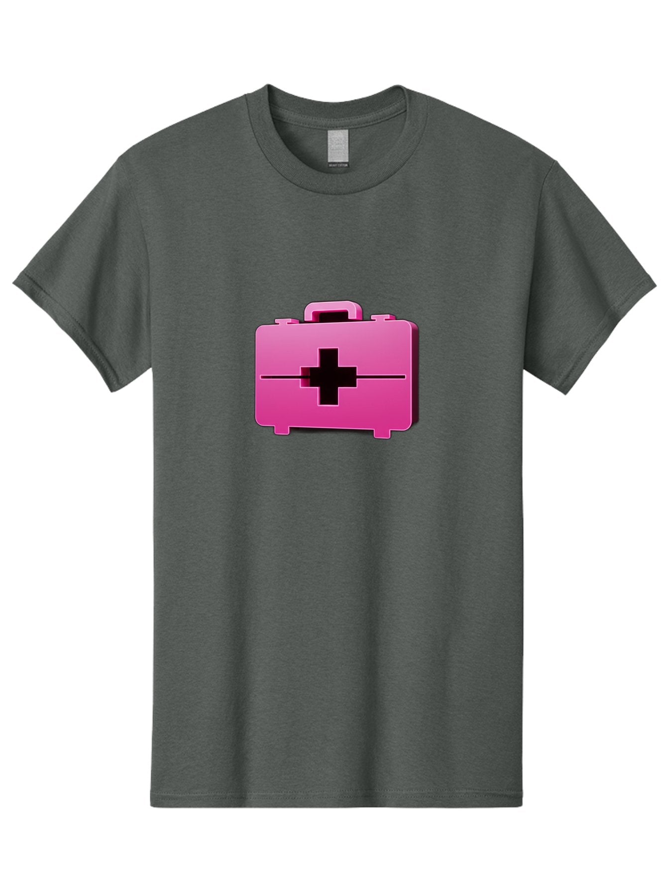 First-Aid-Kit-5 Men'S Graphic Tee, 100% Cotton, Comfortable Casual Summer Wear, Machine Washable, Pink First Aid Kit, Medical Supplies, Health Care, Emergency Kit, Black Cross Symbol, Medical Emergency, First Aid Supplies Baa679 13