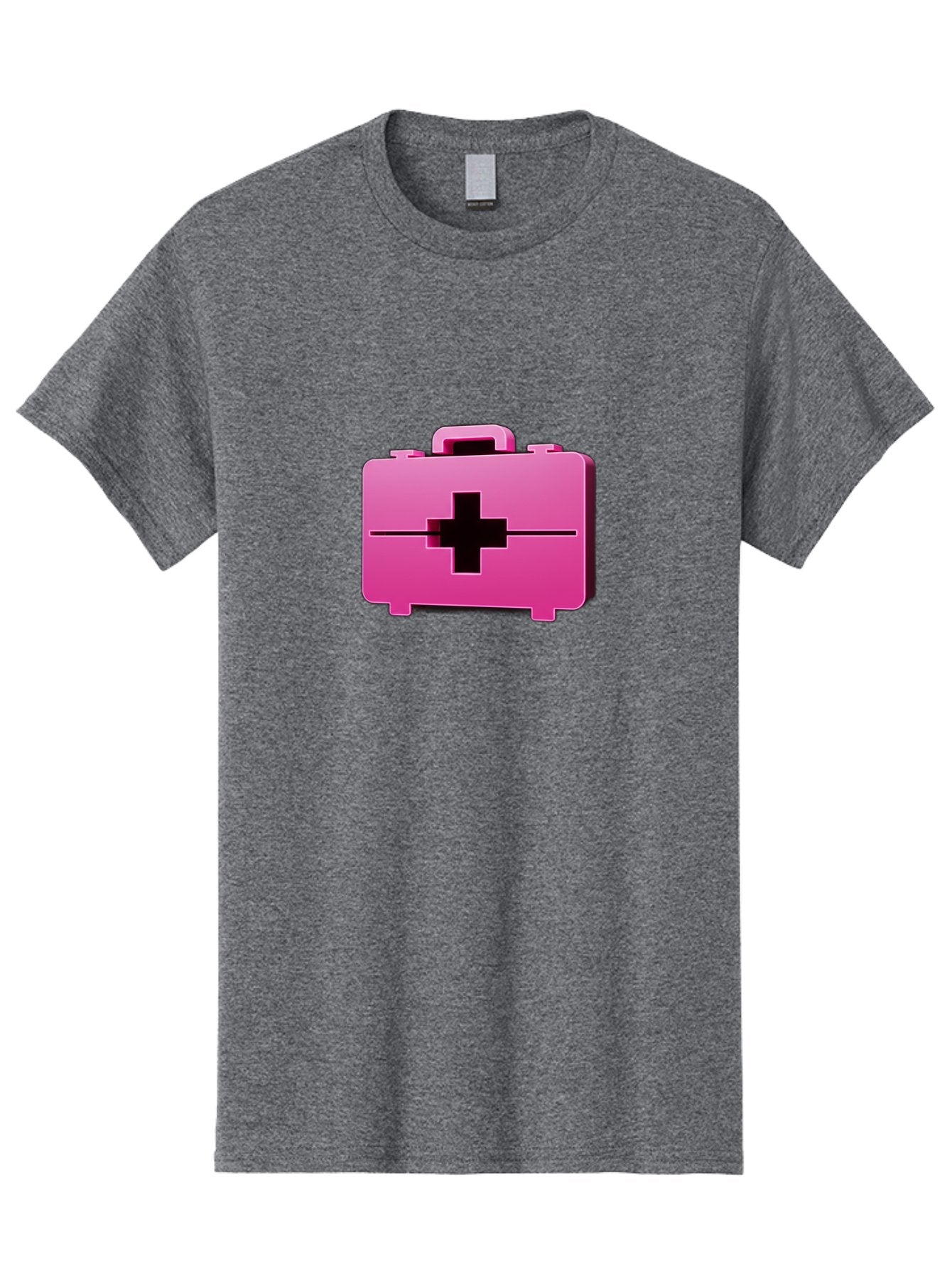 First-Aid-Kit-5 Men'S Graphic Tee, 100% Cotton, Comfortable Casual Summer Wear, Machine Washable, Pink First Aid Kit, Medical Supplies, Health Care, Emergency Kit, Black Cross Symbol, Medical Emergency, First Aid Supplies Baa679 15