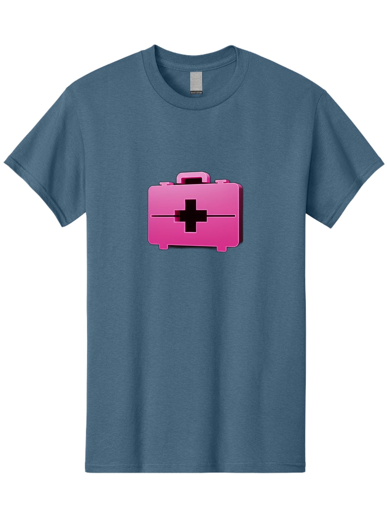 First-Aid-Kit-5 Men'S Graphic Tee, 100% Cotton, Comfortable Casual Summer Wear, Machine Washable, Pink First Aid Kit, Medical Supplies, Health Care, Emergency Kit, Black Cross Symbol, Medical Emergency, First Aid Supplies Baa679 10