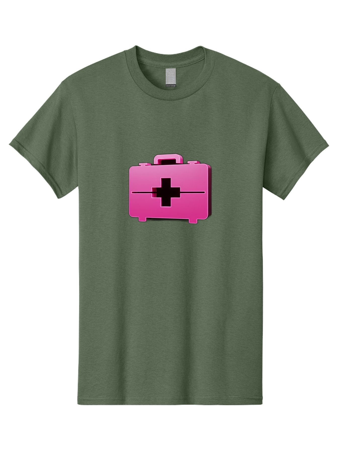 First-Aid-Kit-5 Men'S Graphic Tee, 100% Cotton, Comfortable Casual Summer Wear, Machine Washable, Pink First Aid Kit, Medical Supplies, Health Care, Emergency Kit, Black Cross Symbol, Medical Emergency, First Aid Supplies Baa679 9