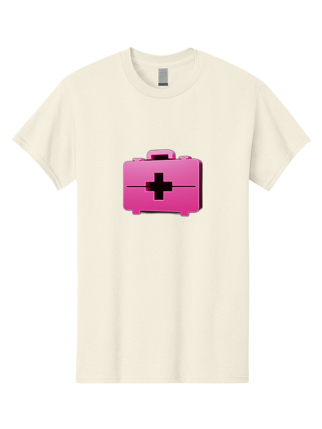 First-Aid-Kit-5 Men'S Graphic Tee, 100% Cotton, Comfortable Casual Summer Wear, Machine Washable, Pink First Aid Kit, Medical Supplies, Health Care, Emergency Kit, Black Cross Symbol, Medical Emergency, First Aid Supplies Baa679 6