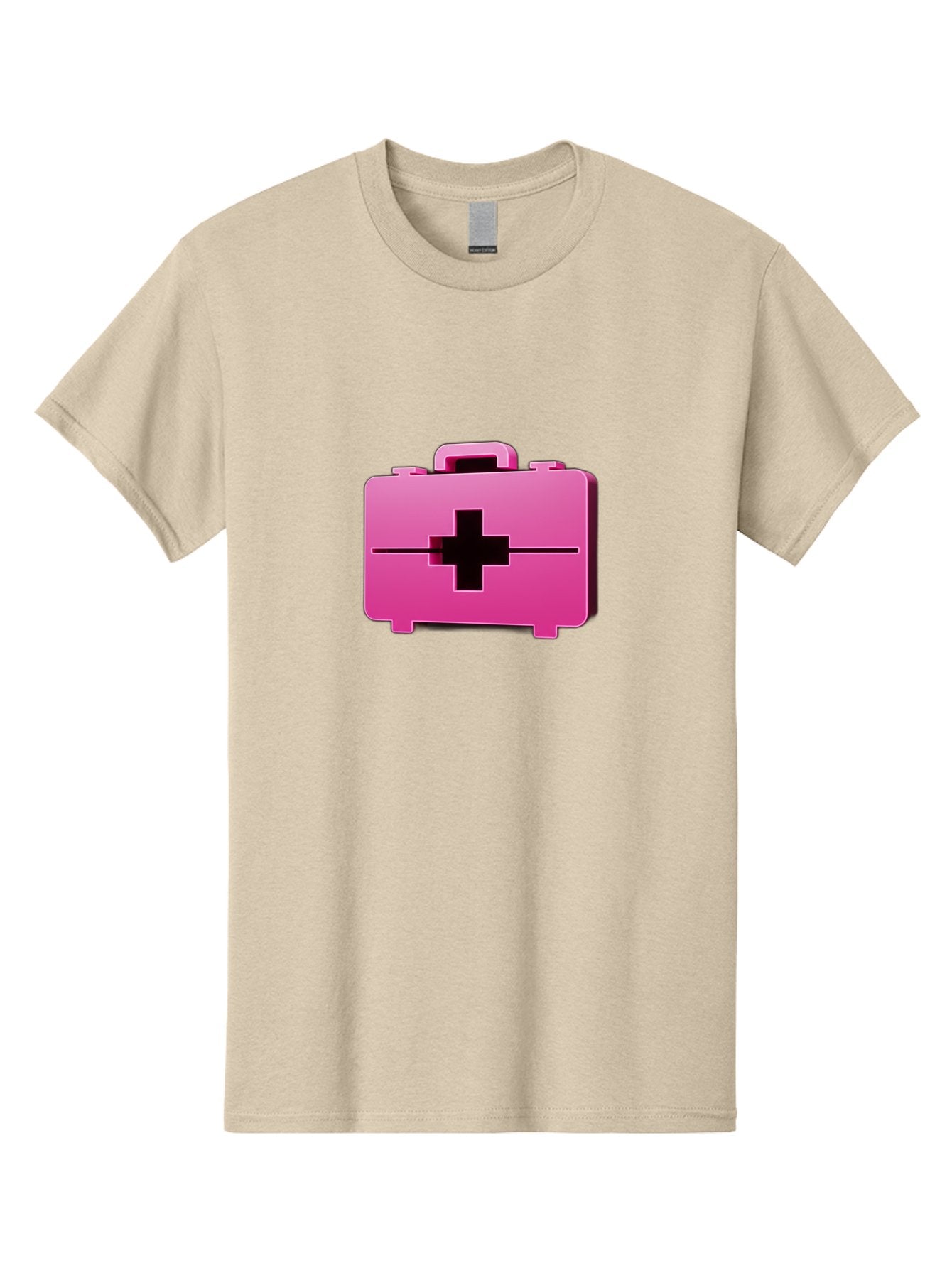 First-Aid-Kit-5 Men'S Graphic Tee, 100% Cotton, Comfortable Casual Summer Wear, Machine Washable, Pink First Aid Kit, Medical Supplies, Health Care, Emergency Kit, Black Cross Symbol, Medical Emergency, First Aid Supplies Baa679 11