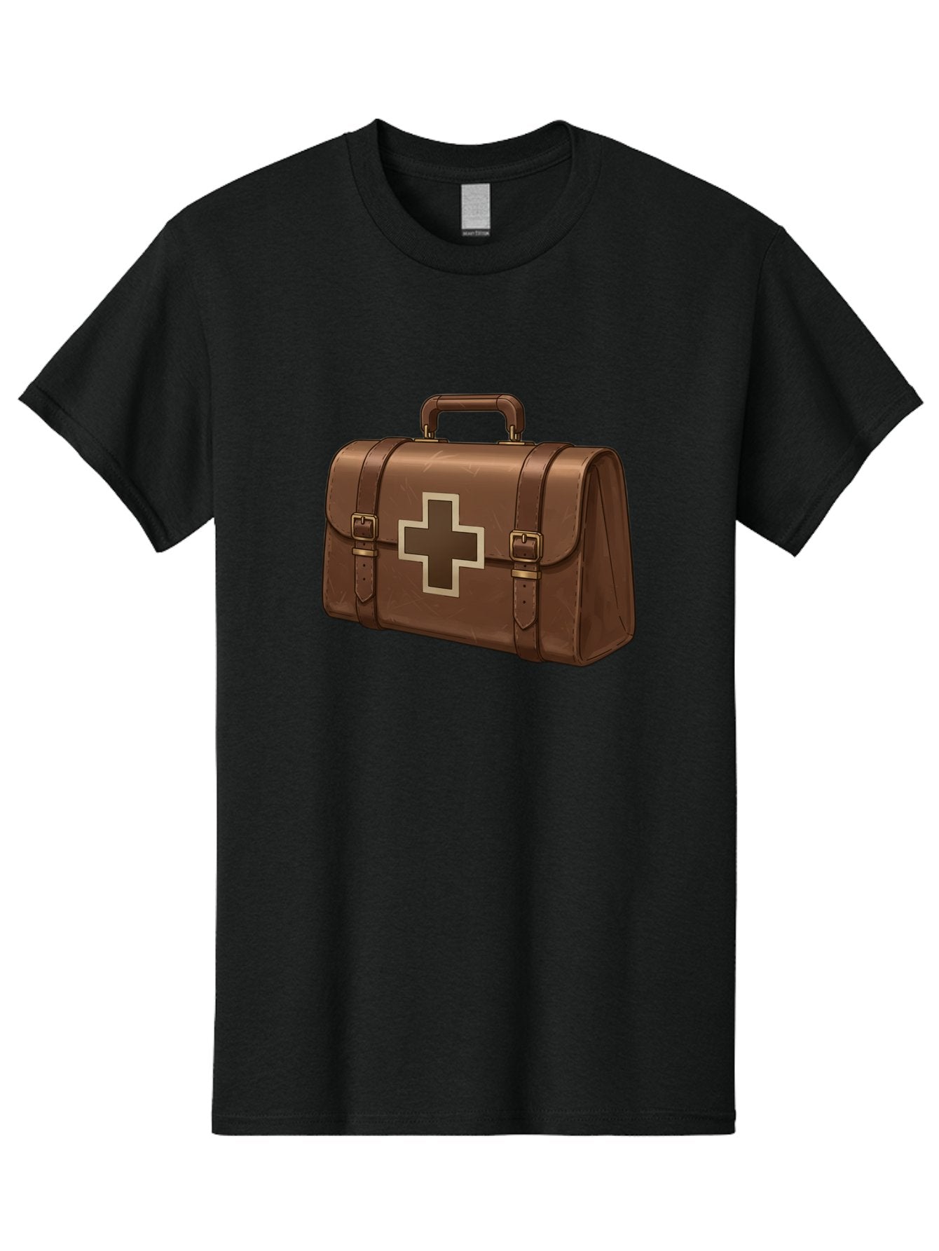 First-Aid-Kit-6 Men'S Graphic Tee, 100% Cotton, Comfortable Casual Summer Wear, Machine Washable, Brown Leather First Aid Kit, Medical Bag, Red Cross Symbol, Emergency Supplies, Healthcare Equipment, Medical Care Baa680 5