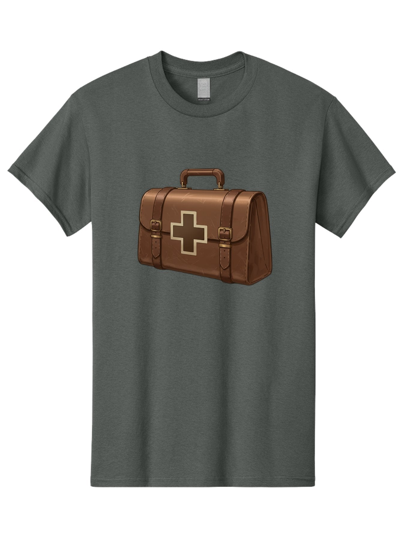 First-Aid-Kit-6 Men'S Graphic Tee, 100% Cotton, Comfortable Casual Summer Wear, Machine Washable, Brown Leather First Aid Kit, Medical Bag, Red Cross Symbol, Emergency Supplies, Healthcare Equipment, Medical Care Baa680 9