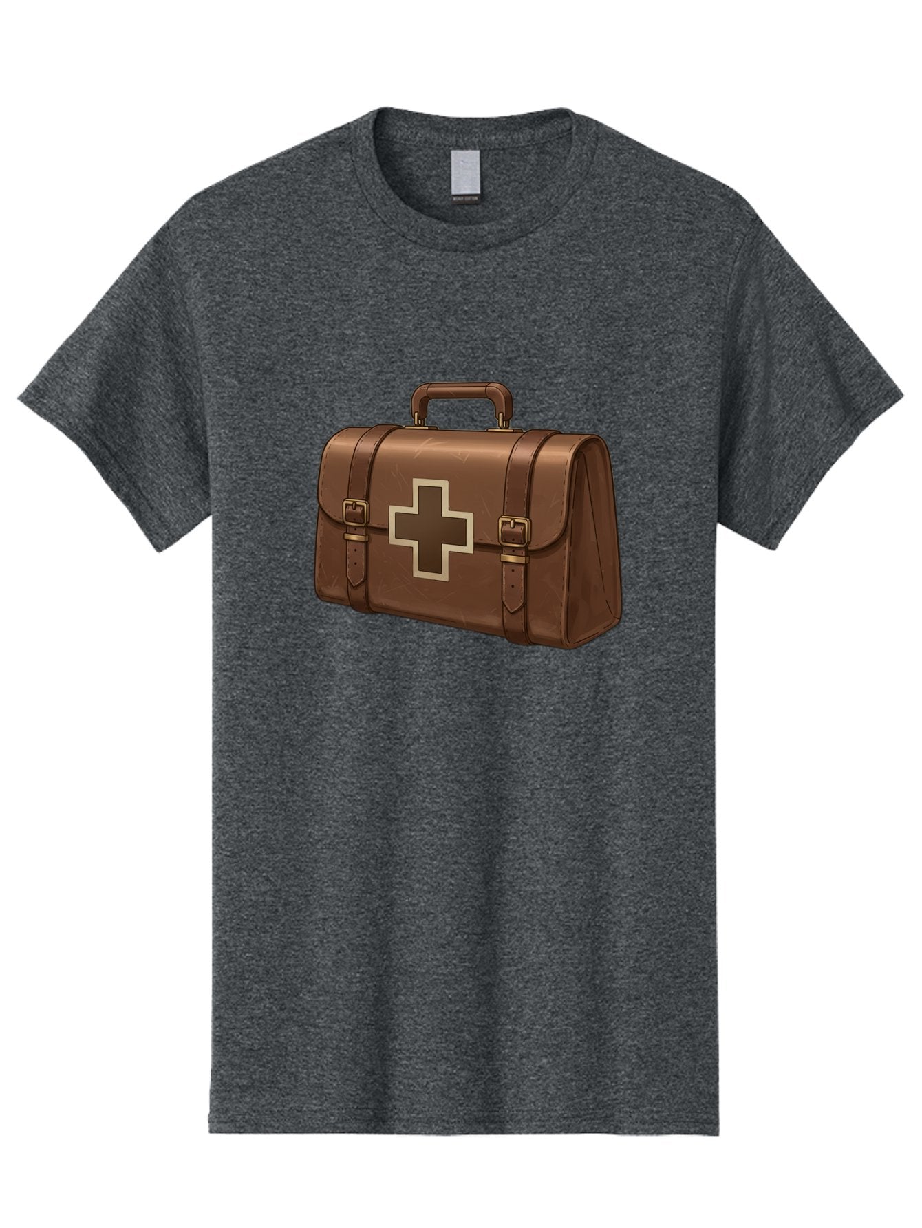 First-Aid-Kit-6 Men'S Graphic Tee, 100% Cotton, Comfortable Casual Summer Wear, Machine Washable, Brown Leather First Aid Kit, Medical Bag, Red Cross Symbol, Emergency Supplies, Healthcare Equipment, Medical Care Baa680 11
