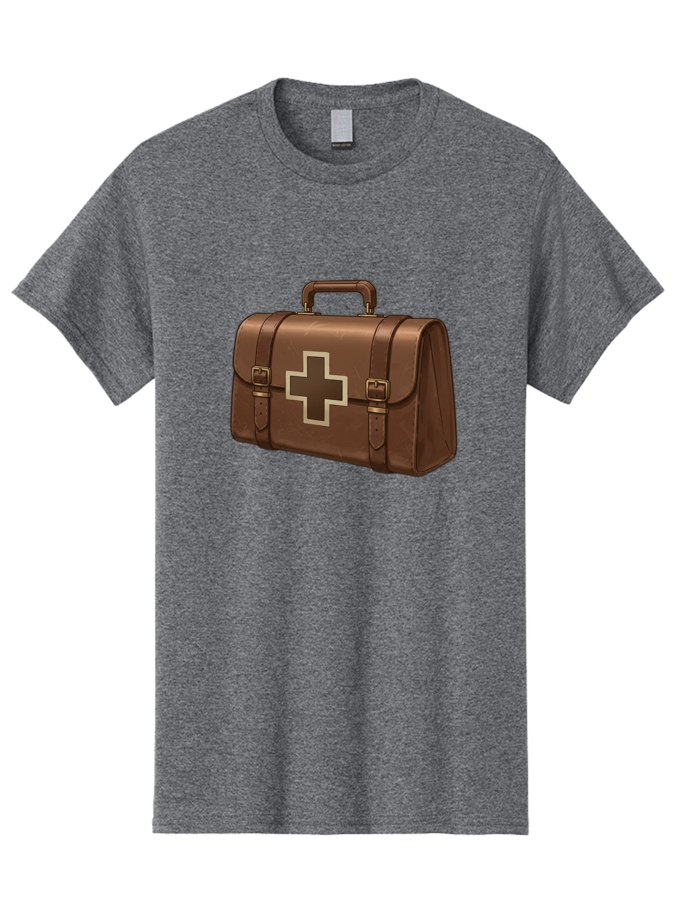 First-Aid-Kit-6 Men'S Graphic Tee, 100% Cotton, Comfortable Casual Summer Wear, Machine Washable, Brown Leather First Aid Kit, Medical Bag, Red Cross Symbol, Emergency Supplies, Healthcare Equipment, Medical Care Baa680 12