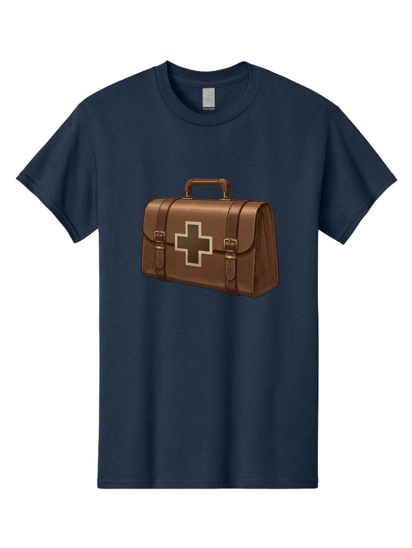 First-Aid-Kit-6 Men'S Graphic Tee, 100% Cotton, Comfortable Casual Summer Wear, Machine Washable, Brown Leather First Aid Kit, Medical Bag, Red Cross Symbol, Emergency Supplies, Healthcare Equipment, Medical Care Baa680 7