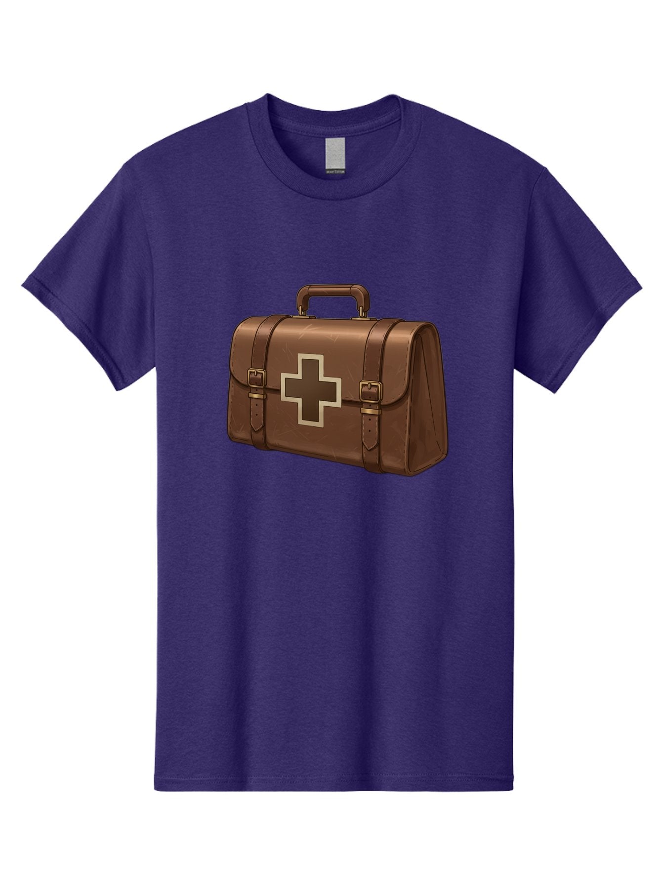 First-Aid-Kit-6 Men'S Graphic Tee, 100% Cotton, Comfortable Casual Summer Wear, Machine Washable, Brown Leather First Aid Kit, Medical Bag, Red Cross Symbol, Emergency Supplies, Healthcare Equipment, Medical Care Baa680 4