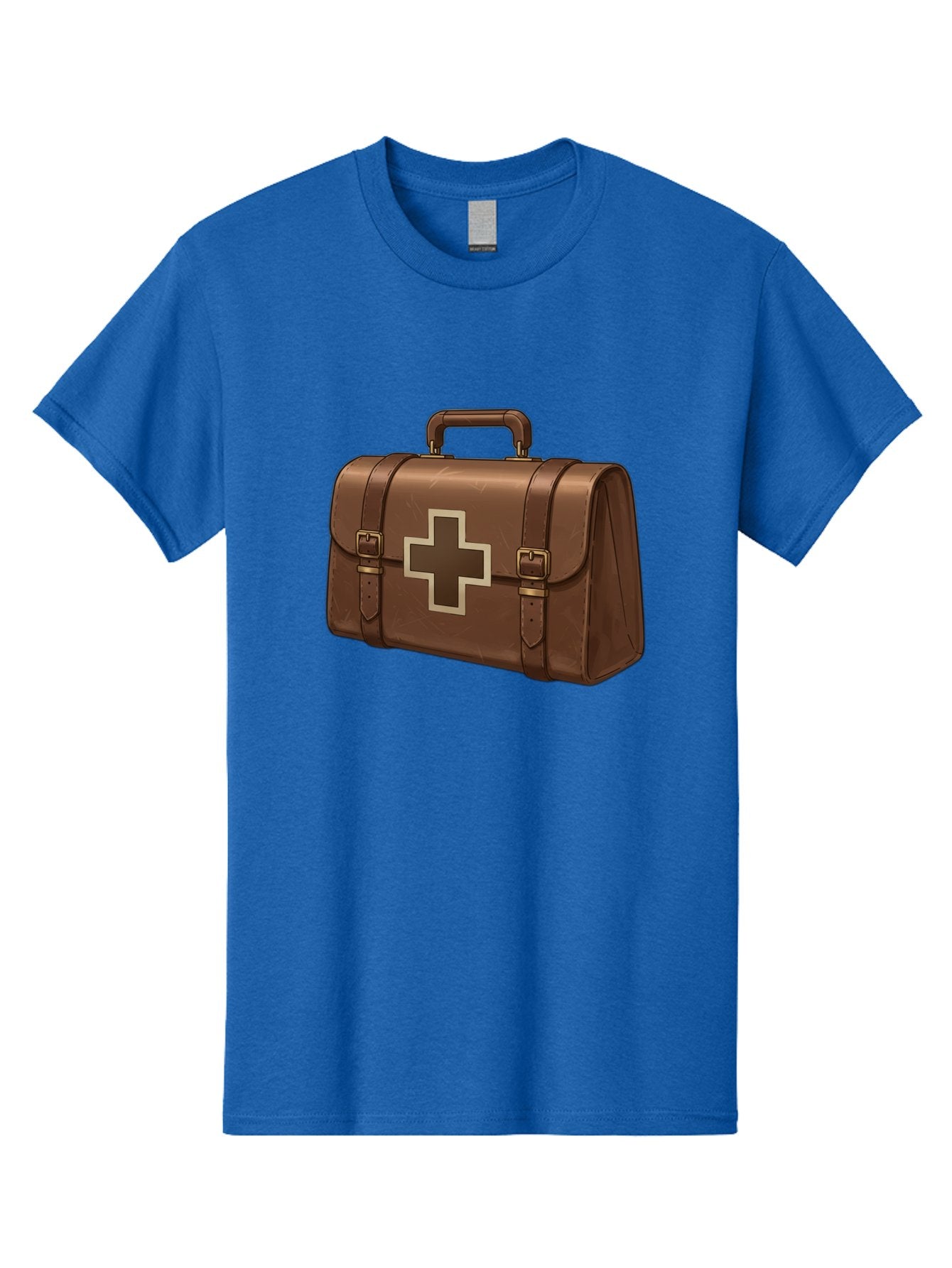 First-Aid-Kit-6 Men'S Graphic Tee, 100% Cotton, Comfortable Casual Summer Wear, Machine Washable, Brown Leather First Aid Kit, Medical Bag, Red Cross Symbol, Emergency Supplies, Healthcare Equipment, Medical Care Baa680 13