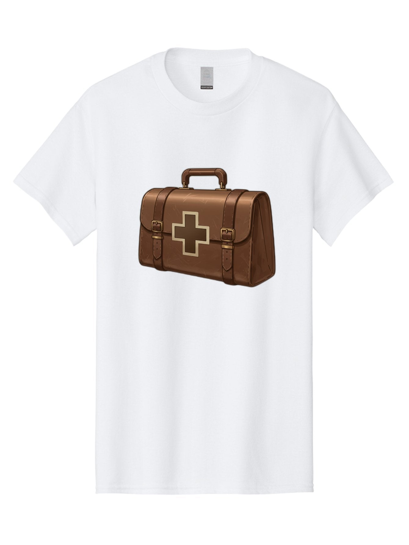 First-Aid-Kit-6 Men'S Graphic Tee, 100% Cotton, Comfortable Casual Summer Wear, Machine Washable, Brown Leather First Aid Kit, Medical Bag, Red Cross Symbol, Emergency Supplies, Healthcare Equipment, Medical Care Baa680 3