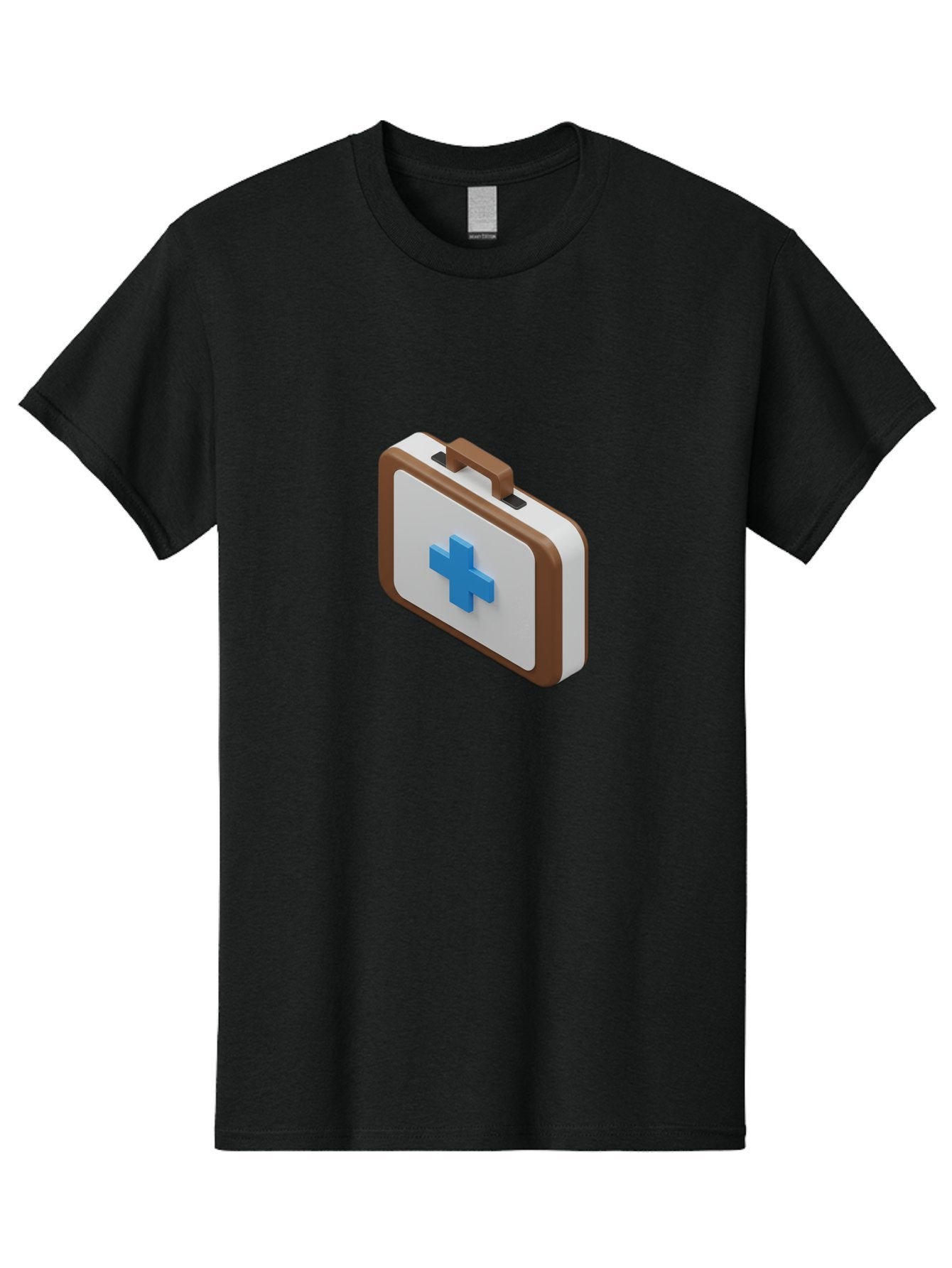 First-Aid-Kit-7 Men'S Graphic Tee, 100% Cotton, Comfortable Casual Summer Wear, Machine Washable, First Aid Kit, Medical Supplies, Health Care, Emergency Preparedness, Blue Cross Symbol, Brown Handle, White Case, Medical Emergency, Baa681 12