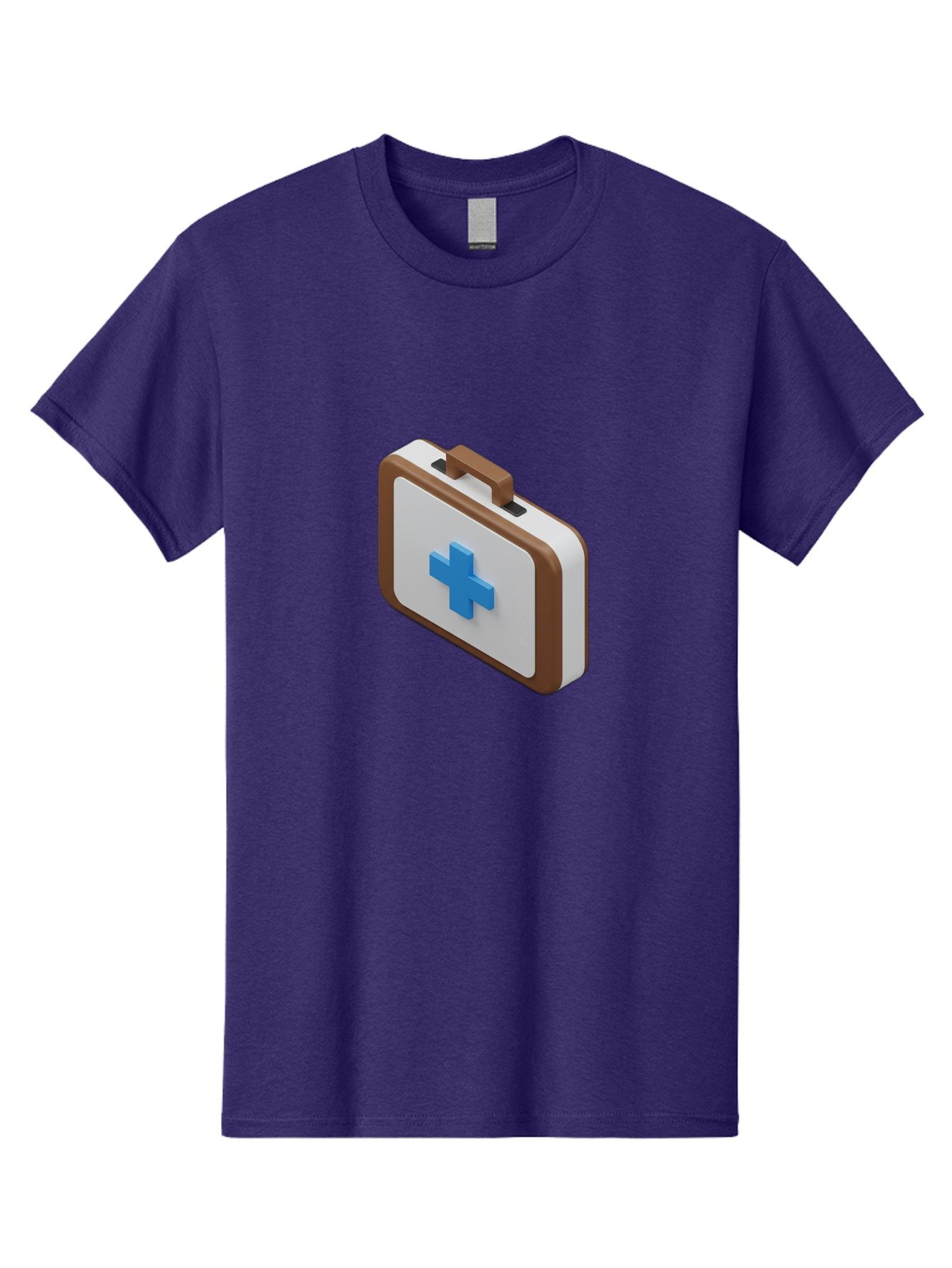 First-Aid-Kit-7 Men'S Graphic Tee, 100% Cotton, Comfortable Casual Summer Wear, Machine Washable, First Aid Kit, Medical Supplies, Health Care, Emergency Preparedness, Blue Cross Symbol, Brown Handle, White Case, Medical Emergency, Baa681 11