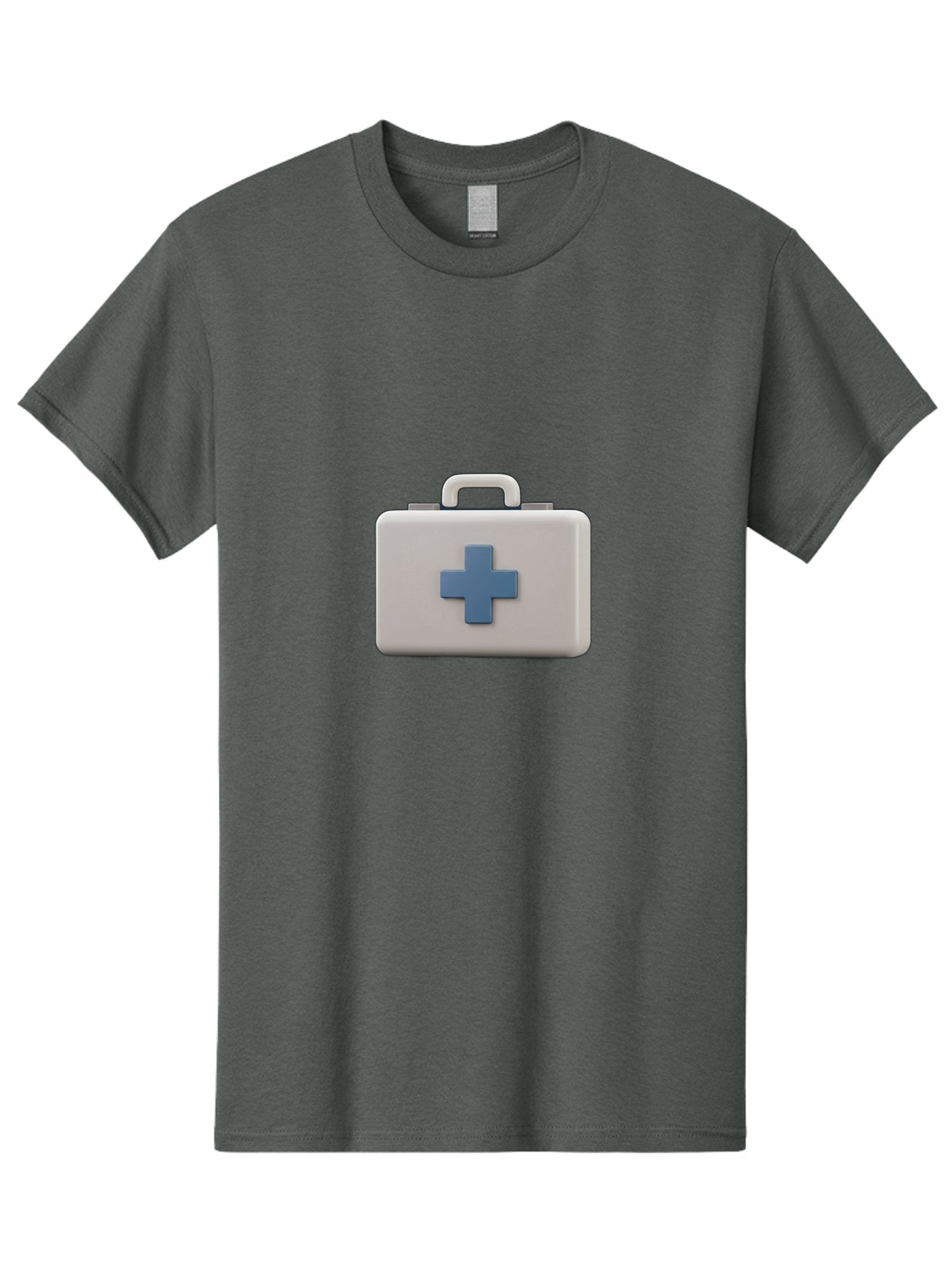 First-Aid-Kit-8 Men'S Graphic Tee, 100% Cotton, Comfortable Casual Summer Wear, Machine Washable, First Aid Kit, Medical Box, Health Care, Emergency Response, Medical Supplies, Blue Cross Symbol, Rectangular Box, Handle On Top Baa682 14