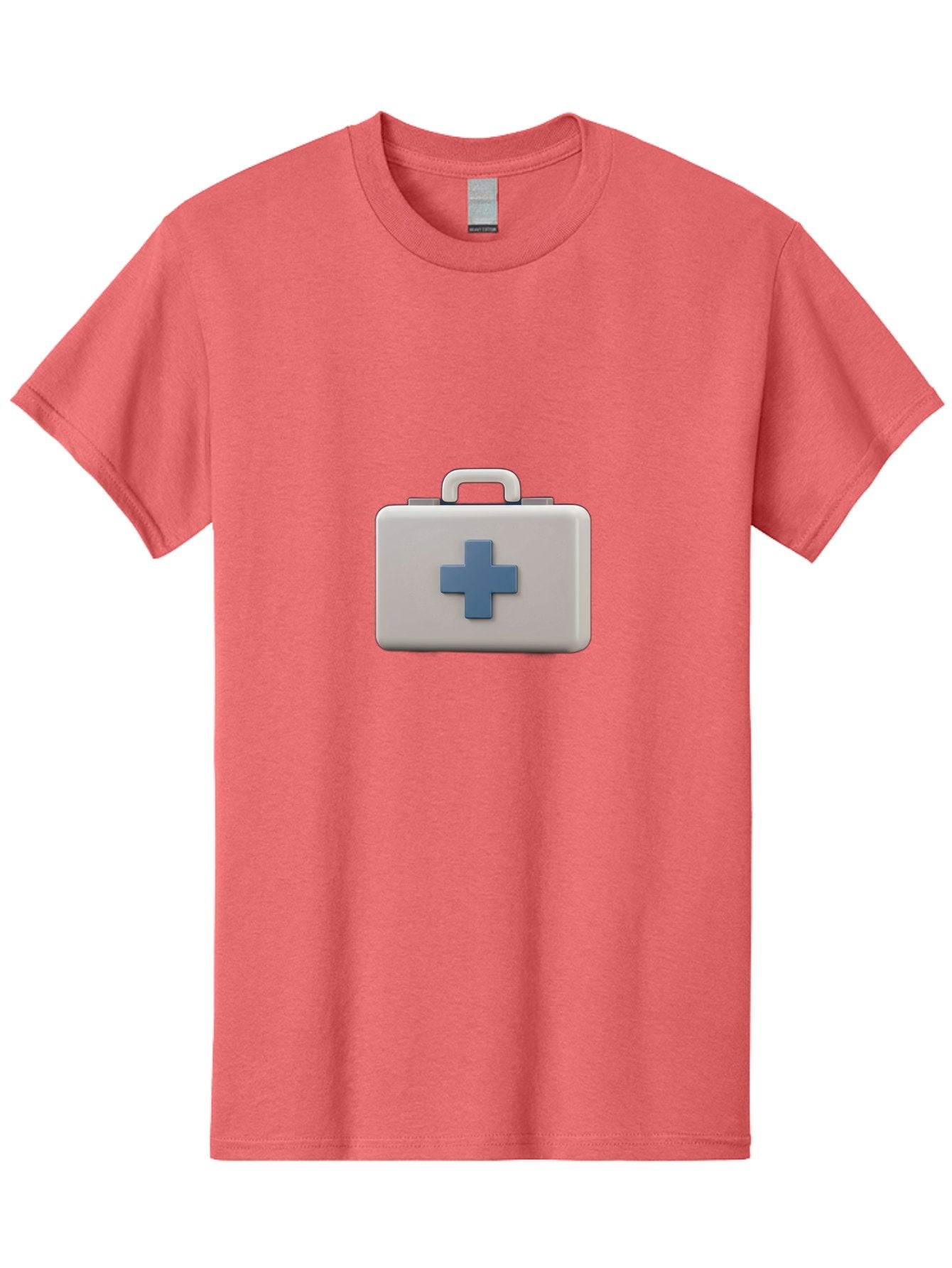 First-Aid-Kit-8 Men'S Graphic Tee, 100% Cotton, Comfortable Casual Summer Wear, Machine Washable, First Aid Kit, Medical Box, Health Care, Emergency Response, Medical Supplies, Blue Cross Symbol, Rectangular Box, Handle On Top Baa682 9
