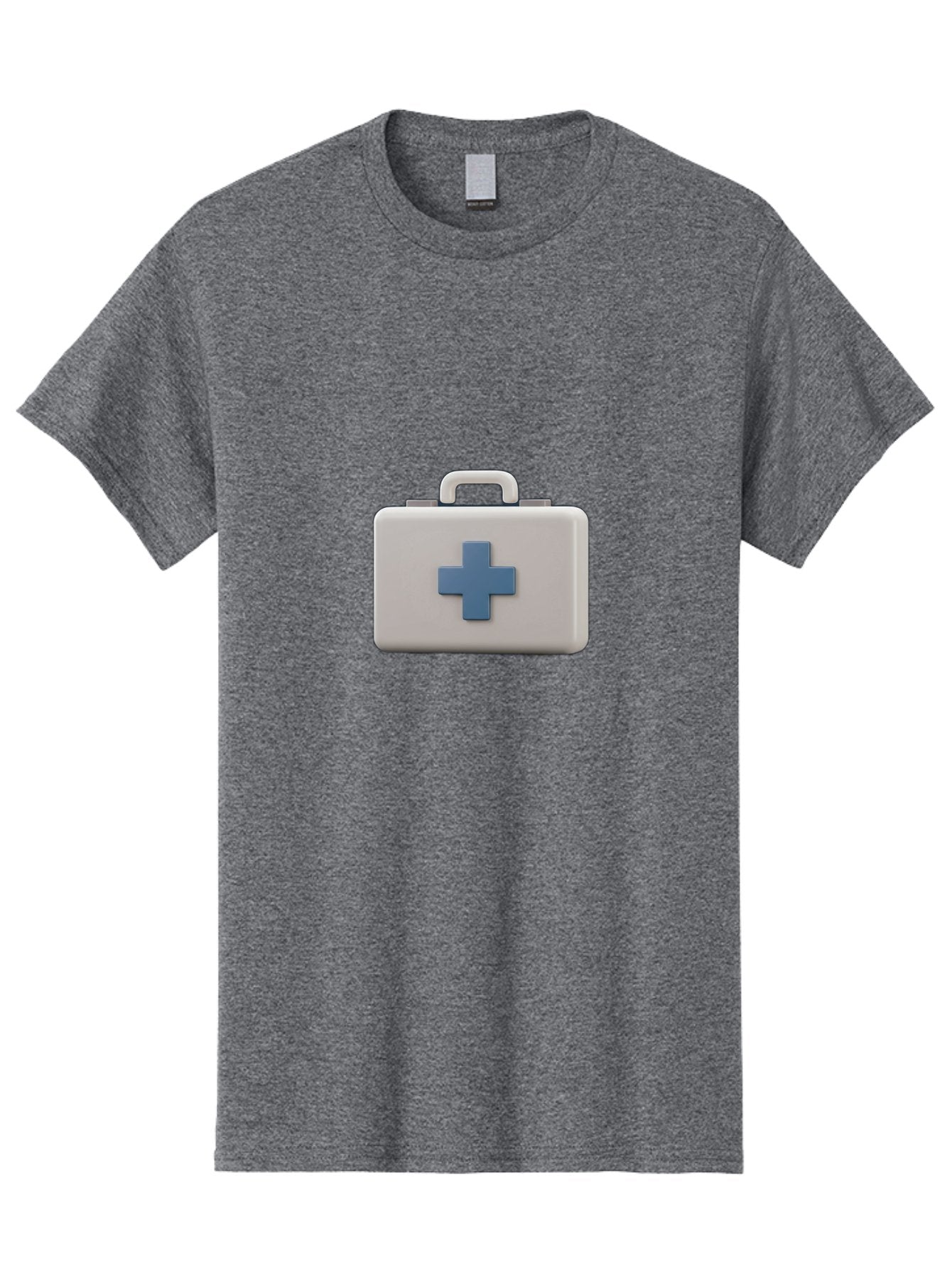 First-Aid-Kit-8 Men'S Graphic Tee, 100% Cotton, Comfortable Casual Summer Wear, Machine Washable, First Aid Kit, Medical Box, Health Care, Emergency Response, Medical Supplies, Blue Cross Symbol, Rectangular Box, Handle On Top Baa682 13