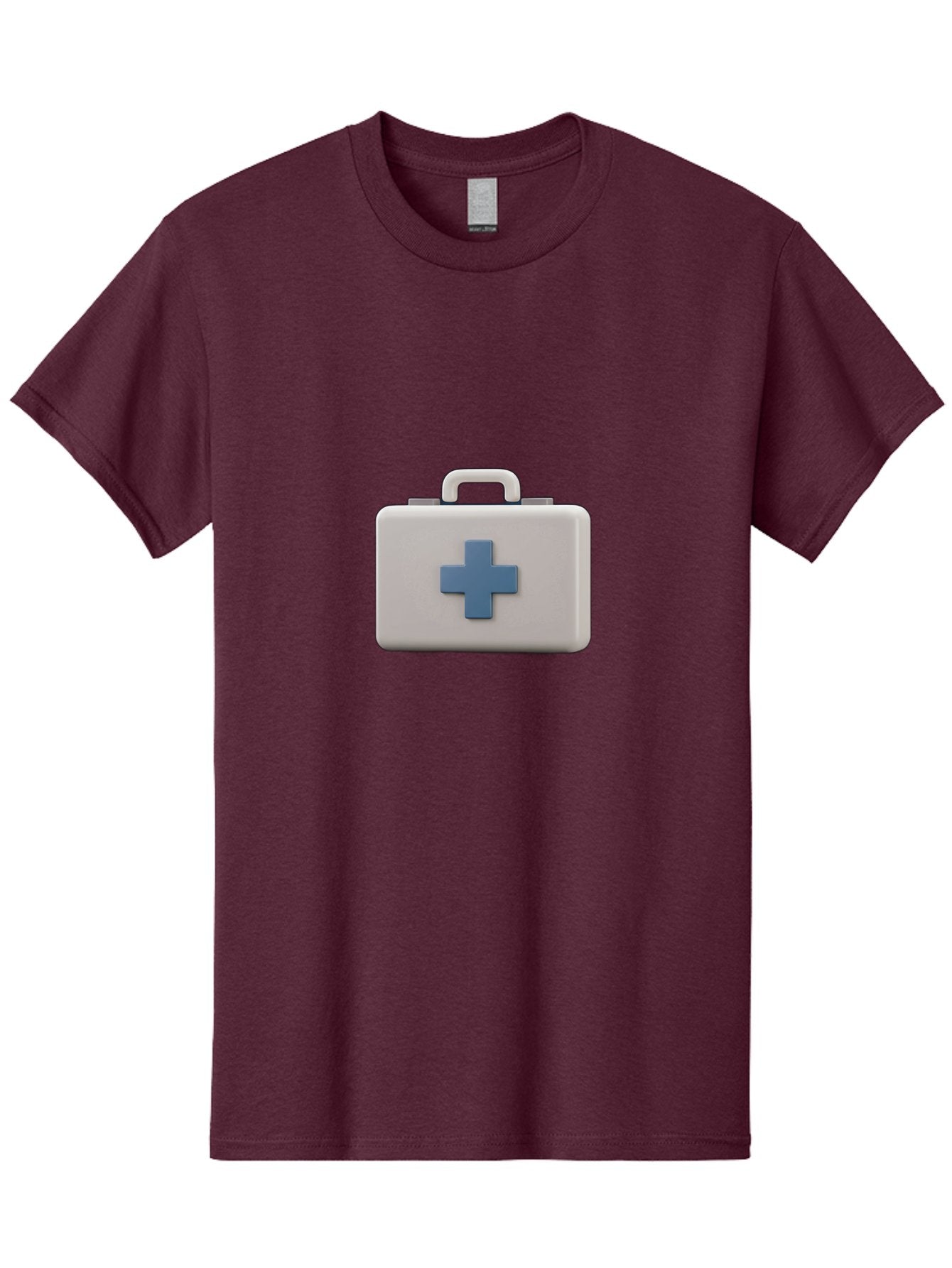 First-Aid-Kit-8 Men'S Graphic Tee, 100% Cotton, Comfortable Casual Summer Wear, Machine Washable, First Aid Kit, Medical Box, Health Care, Emergency Response, Medical Supplies, Blue Cross Symbol, Rectangular Box, Handle On Top Baa682 10