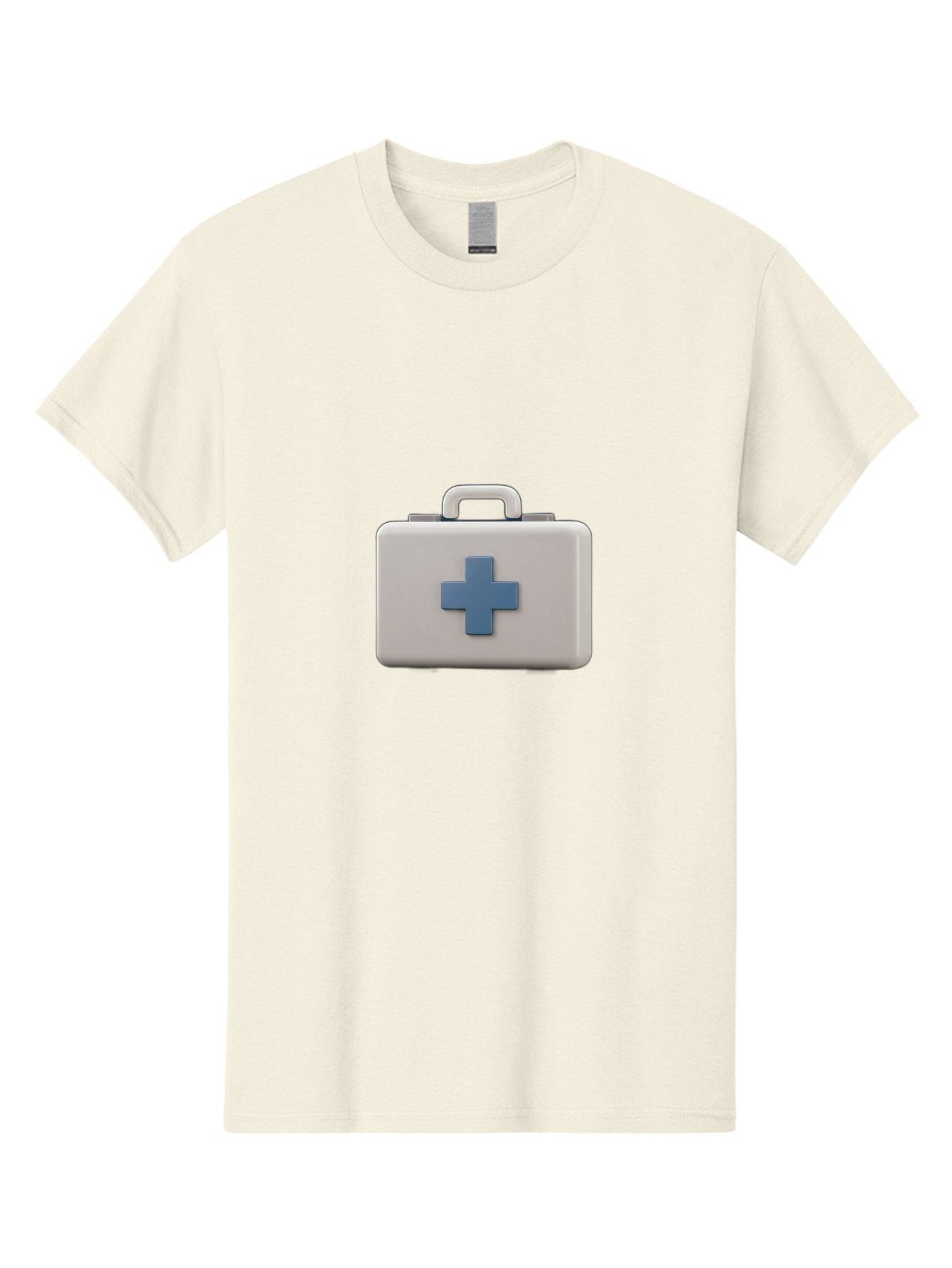First-Aid-Kit-8 Men'S Graphic Tee, 100% Cotton, Comfortable Casual Summer Wear, Machine Washable, First Aid Kit, Medical Box, Health Care, Emergency Response, Medical Supplies, Blue Cross Symbol, Rectangular Box, Handle On Top Baa682 5