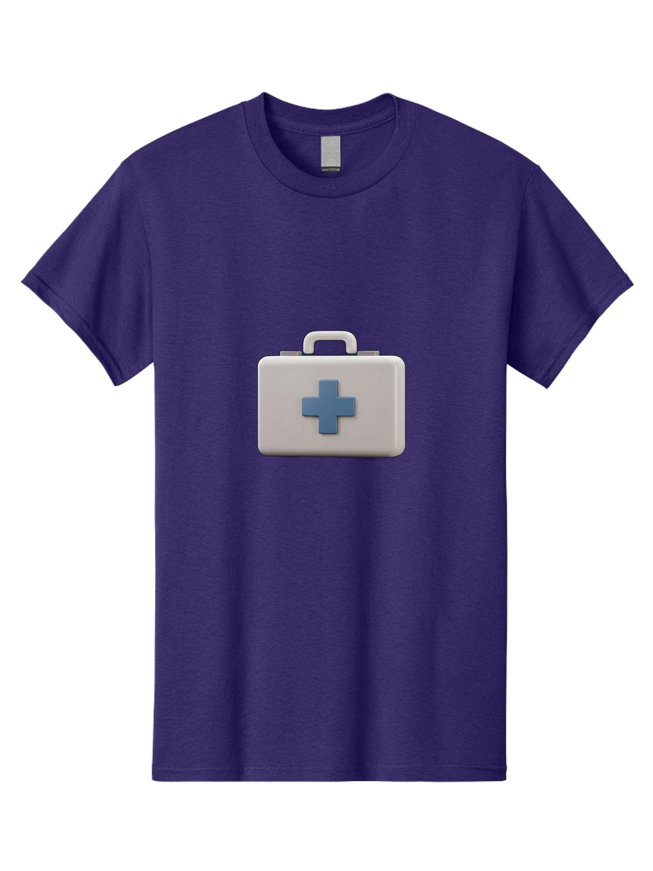 First-Aid-Kit-8 Men'S Graphic Tee, 100% Cotton, Comfortable Casual Summer Wear, Machine Washable, First Aid Kit, Medical Box, Health Care, Emergency Response, Medical Supplies, Blue Cross Symbol, Rectangular Box, Handle On Top Baa682 15