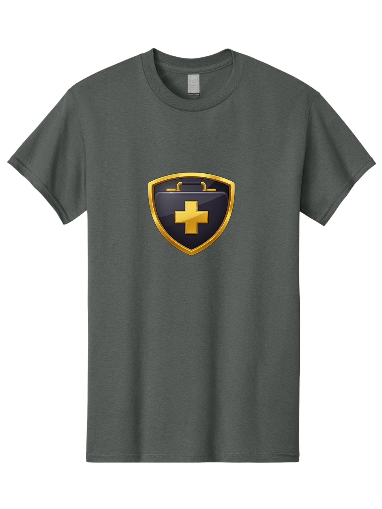 First-Aid-Kit-Shield Men'S Graphic Tee, 100% Cotton, Comfortable Casual Summer Wear, Machine Washable, First Aid Kit, Medical Shield, Healthcare Logo, Gold Cross, Emergency Medical Services, Medical Supplies, Health Protection, Safety Icon Baa684 10