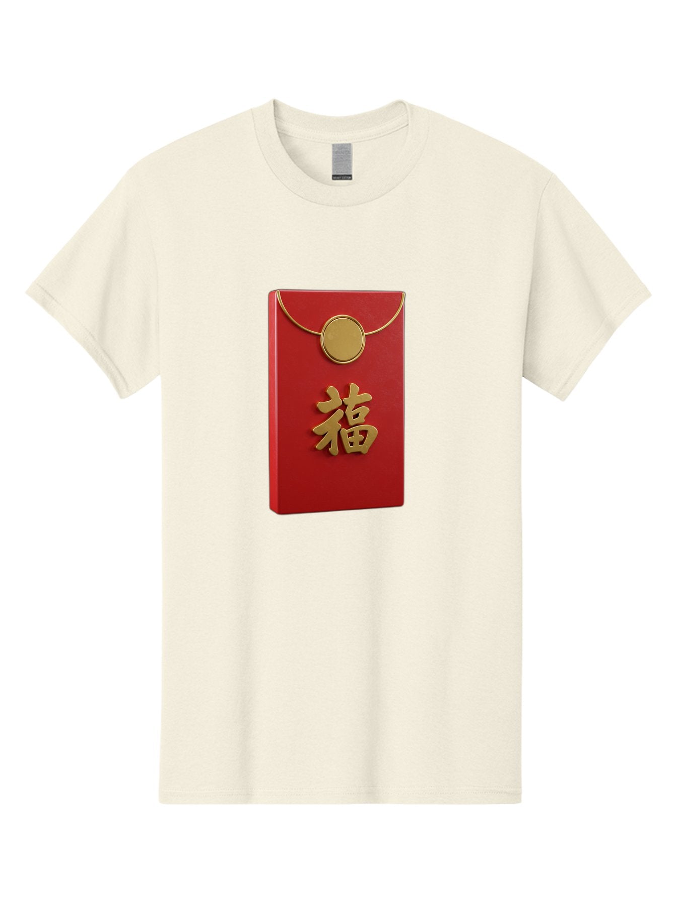 Fu-1 Men'S Graphic Tee, 100% Cotton, Comfortable Casual Summer Wear, Machine Washable, Red Envelope With Gold Seal, Gold Character Fu, Chinese New Year, Lucky Money, Prosperity Symbol, Cultural Heritage, Traditional Gift Baa693 6