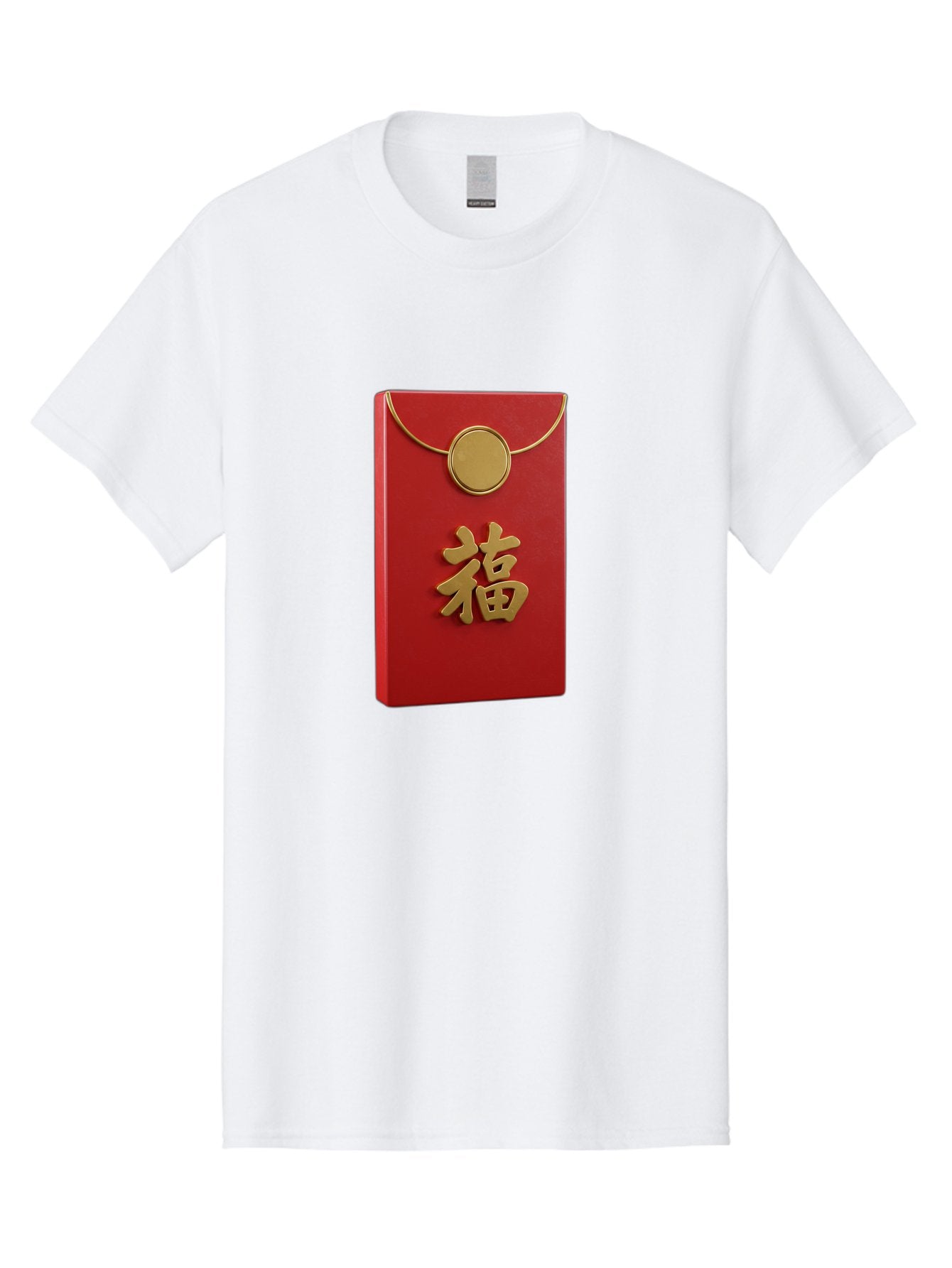 Fu-1 Men'S Graphic Tee, 100% Cotton, Comfortable Casual Summer Wear, Machine Washable, Red Envelope With Gold Seal, Gold Character Fu, Chinese New Year, Lucky Money, Prosperity Symbol, Cultural Heritage, Traditional Gift Baa693 14