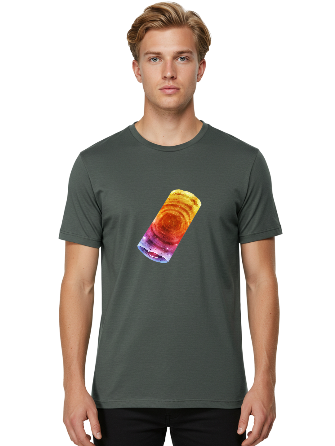 Galaxy-Dosa Men'S Graphic Tee, 100% Cotton, Comfortable Casual Summer Wear, Machine Washable, Cinnamon Swirl Pastry, Sweet Treat, Baked Goods, Delicious Dessert, Swirly Design, Orange And Purple Hues, Sweet Aroma, Tasty Pastry Baa706 14