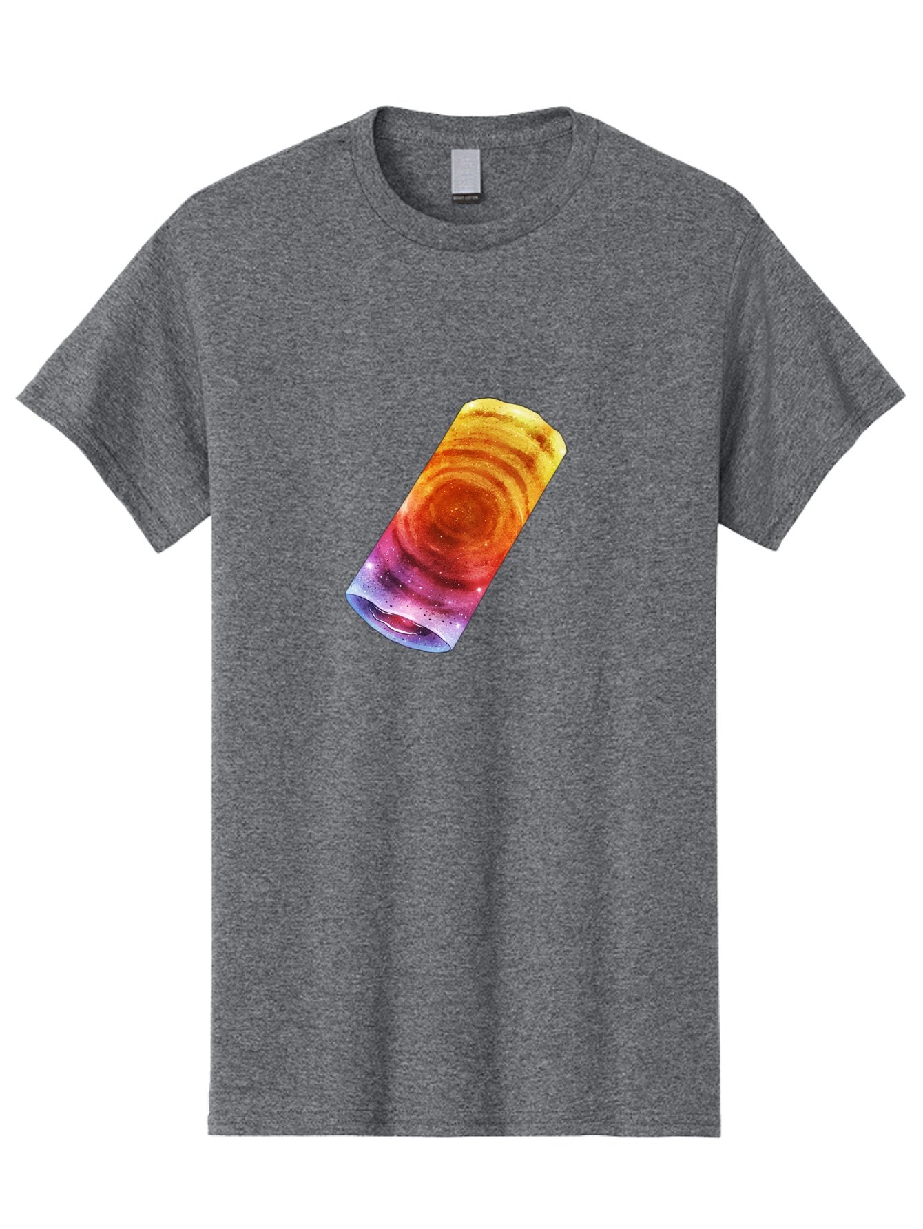 Galaxy-Dosa Men'S Graphic Tee, 100% Cotton, Comfortable Casual Summer Wear, Machine Washable, Cinnamon Swirl Pastry, Sweet Treat, Baked Goods, Delicious Dessert, Swirly Design, Orange And Purple Hues, Sweet Aroma, Tasty Pastry Baa706