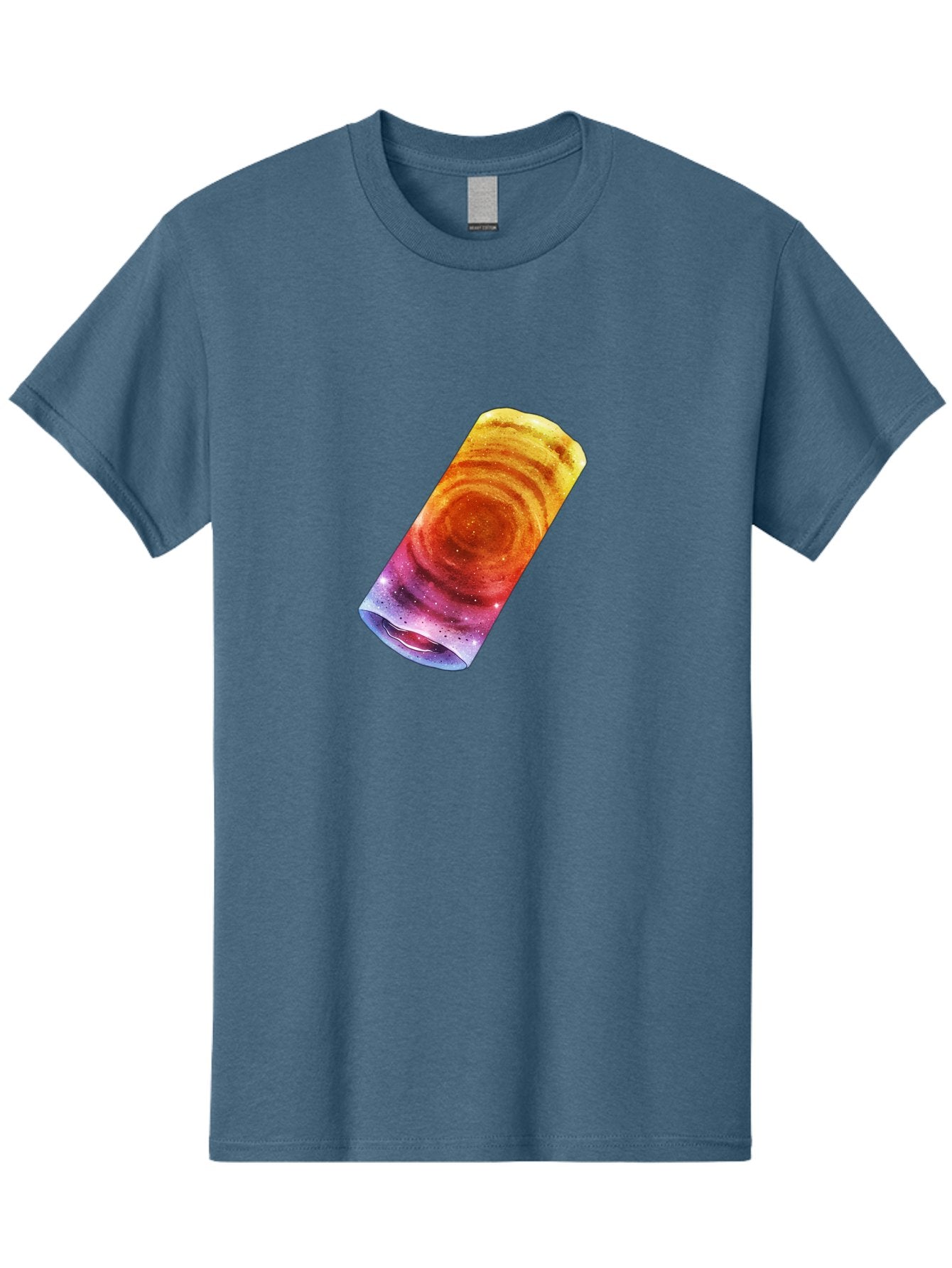 Galaxy-Dosa Men'S Graphic Tee, 100% Cotton, Comfortable Casual Summer Wear, Machine Washable, Cinnamon Swirl Pastry, Sweet Treat, Baked Goods, Delicious Dessert, Swirly Design, Orange And Purple Hues, Sweet Aroma, Tasty Pastry Baa706 8