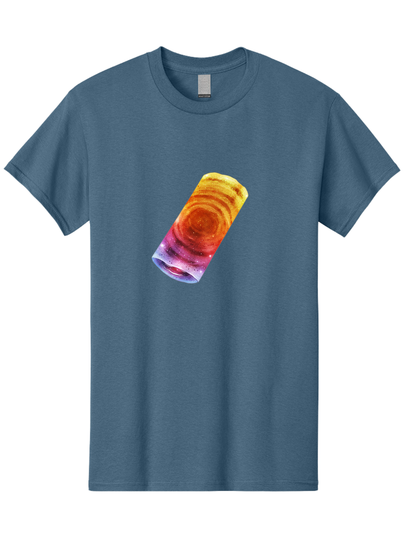 Galaxy-Dosa Men'S Graphic Tee, 100% Cotton, Comfortable Casual Summer Wear, Machine Washable, Cinnamon Swirl Pastry, Sweet Treat, Baked Goods, Delicious Dessert, Swirly Design, Orange And Purple Hues, Sweet Aroma, Tasty Pastry Baa706 11