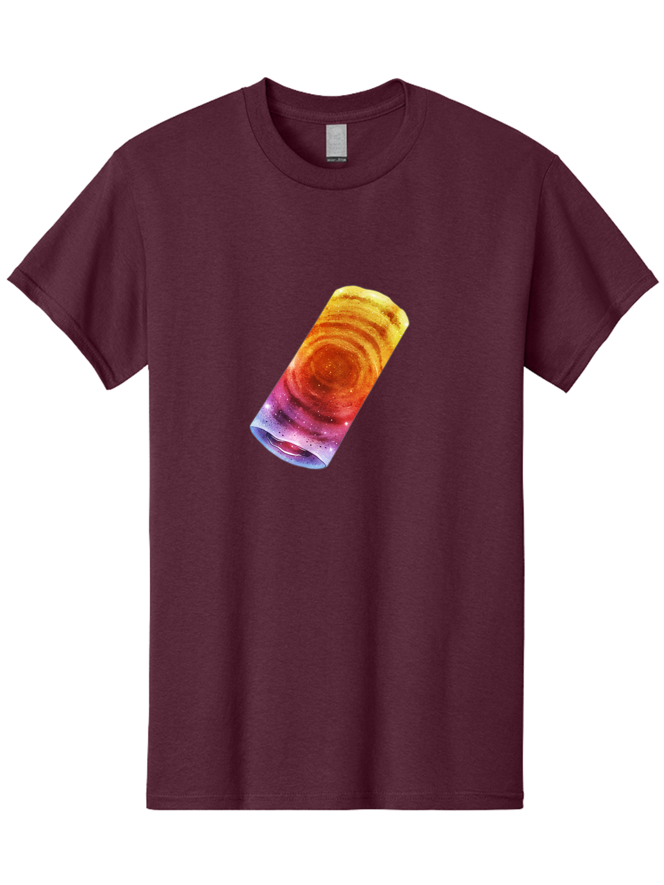 Galaxy-Dosa Men'S Graphic Tee, 100% Cotton, Comfortable Casual Summer Wear, Machine Washable, Cinnamon Swirl Pastry, Sweet Treat, Baked Goods, Delicious Dessert, Swirly Design, Orange And Purple Hues, Sweet Aroma, Tasty Pastry Baa706 5