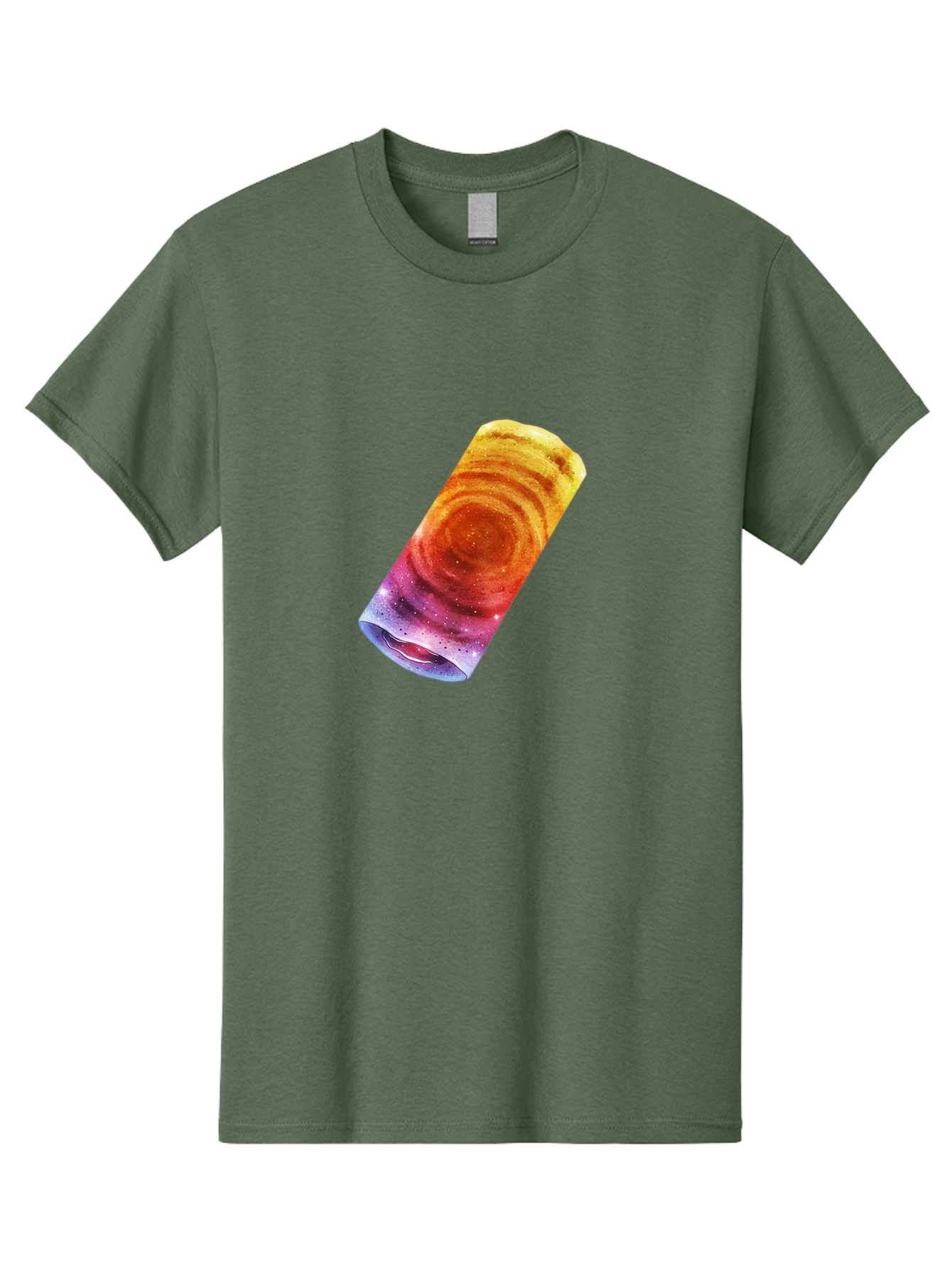 Galaxy-Dosa Men'S Graphic Tee, 100% Cotton, Comfortable Casual Summer Wear, Machine Washable, Cinnamon Swirl Pastry, Sweet Treat, Baked Goods, Delicious Dessert, Swirly Design, Orange And Purple Hues, Sweet Aroma, Tasty Pastry Baa706 21