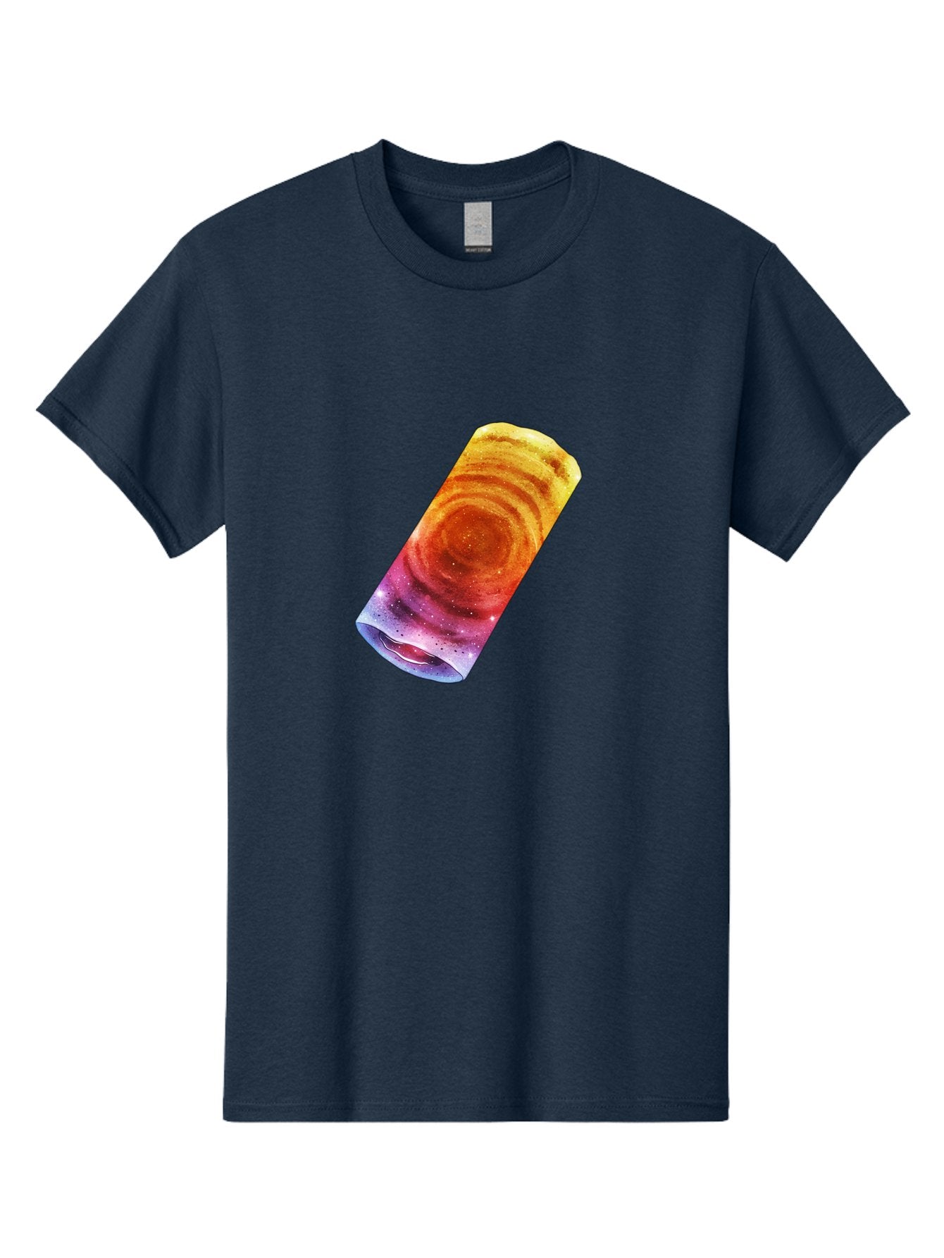 Galaxy-Dosa Men'S Graphic Tee, 100% Cotton, Comfortable Casual Summer Wear, Machine Washable, Cinnamon Swirl Pastry, Sweet Treat, Baked Goods, Delicious Dessert, Swirly Design, Orange And Purple Hues, Sweet Aroma, Tasty Pastry Baa706 15