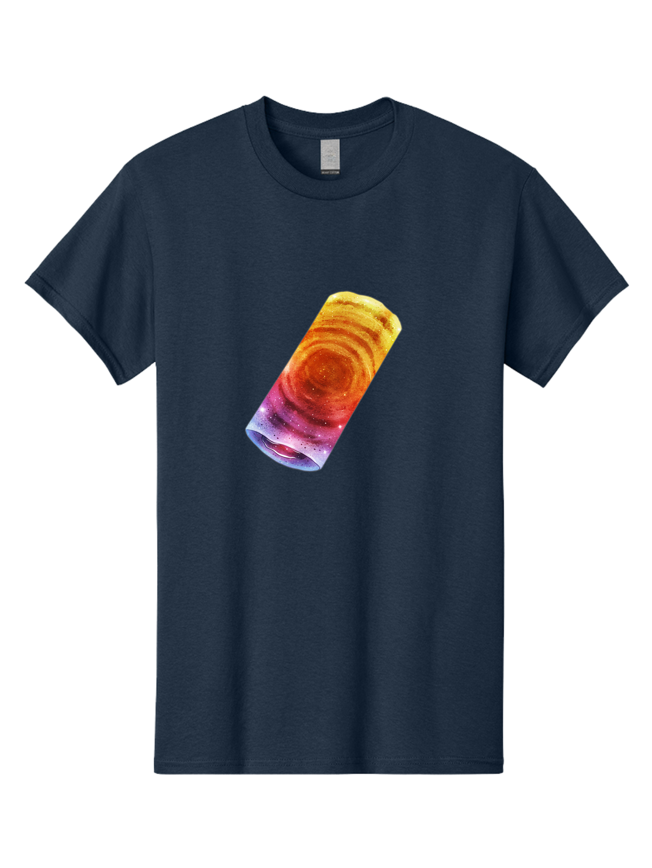 Galaxy-Dosa Men'S Graphic Tee, 100% Cotton, Comfortable Casual Summer Wear, Machine Washable, Cinnamon Swirl Pastry, Sweet Treat, Baked Goods, Delicious Dessert, Swirly Design, Orange And Purple Hues, Sweet Aroma, Tasty Pastry Baa706