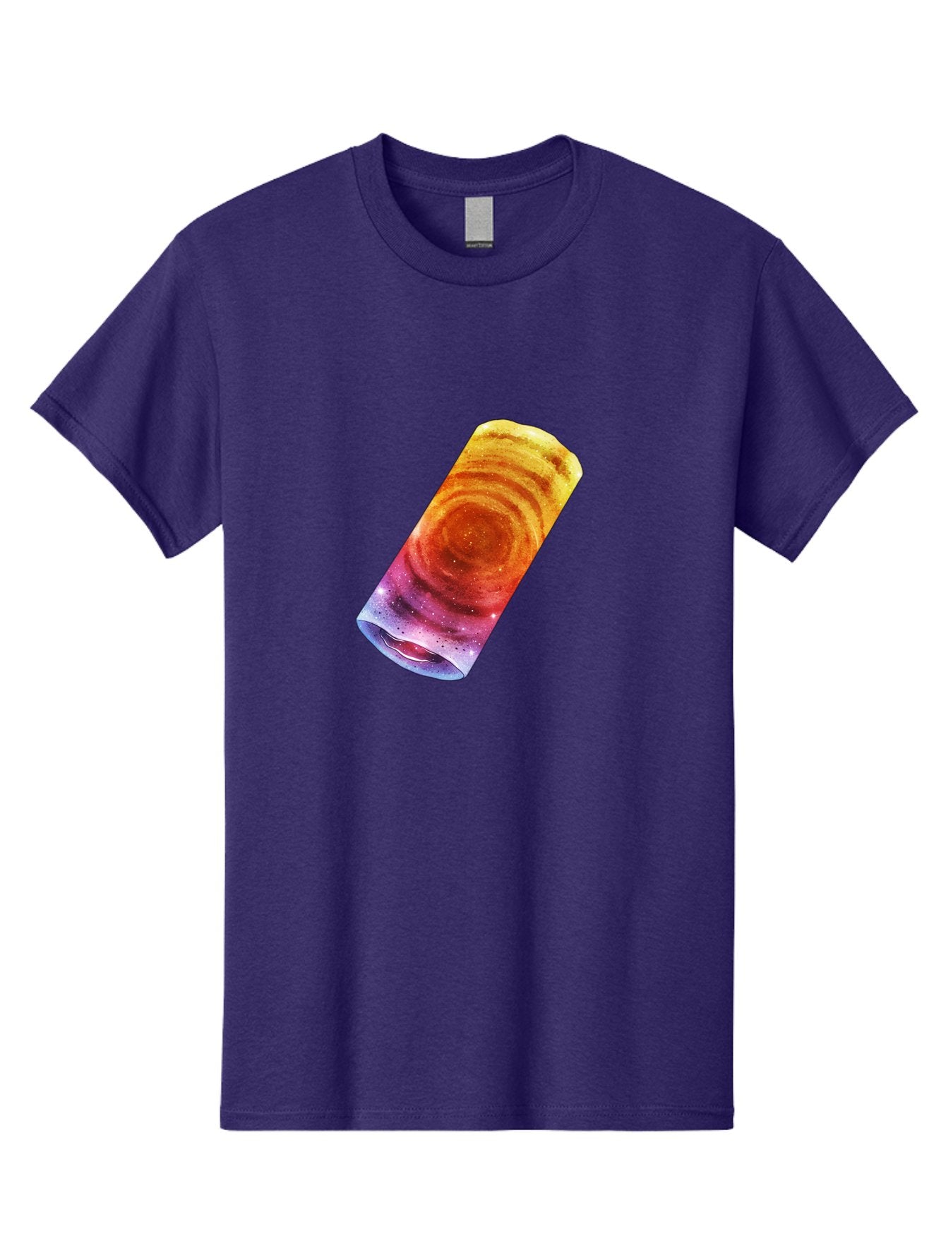 Galaxy-Dosa Men'S Graphic Tee, 100% Cotton, Comfortable Casual Summer Wear, Machine Washable, Cinnamon Swirl Pastry, Sweet Treat, Baked Goods, Delicious Dessert, Swirly Design, Orange And Purple Hues, Sweet Aroma, Tasty Pastry Baa706 7