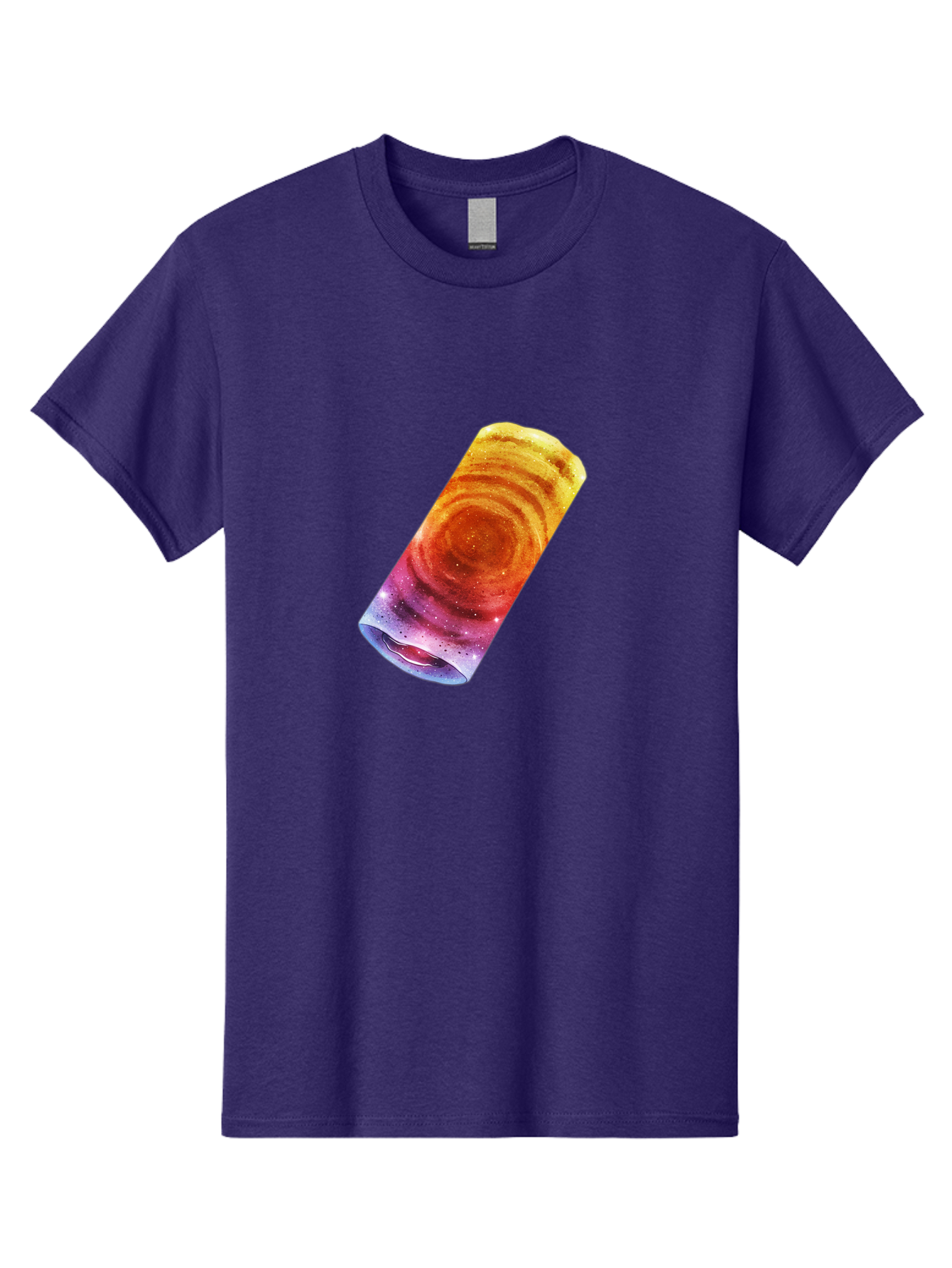 Galaxy-Dosa Men'S Graphic Tee, 100% Cotton, Comfortable Casual Summer Wear, Machine Washable, Cinnamon Swirl Pastry, Sweet Treat, Baked Goods, Delicious Dessert, Swirly Design, Orange And Purple Hues, Sweet Aroma, Tasty Pastry Baa706 25