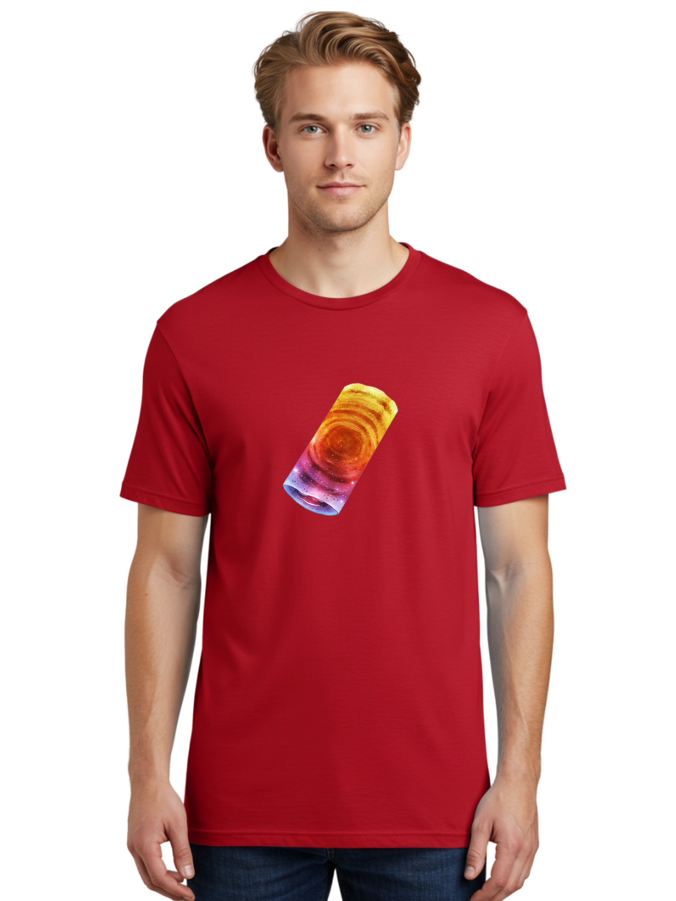 Galaxy-Dosa Men'S Graphic Tee, 100% Cotton, Comfortable Casual Summer Wear, Machine Washable, Cinnamon Swirl Pastry, Sweet Treat, Baked Goods, Delicious Dessert, Swirly Design, Orange And Purple Hues, Sweet Aroma, Tasty Pastry Baa706 28